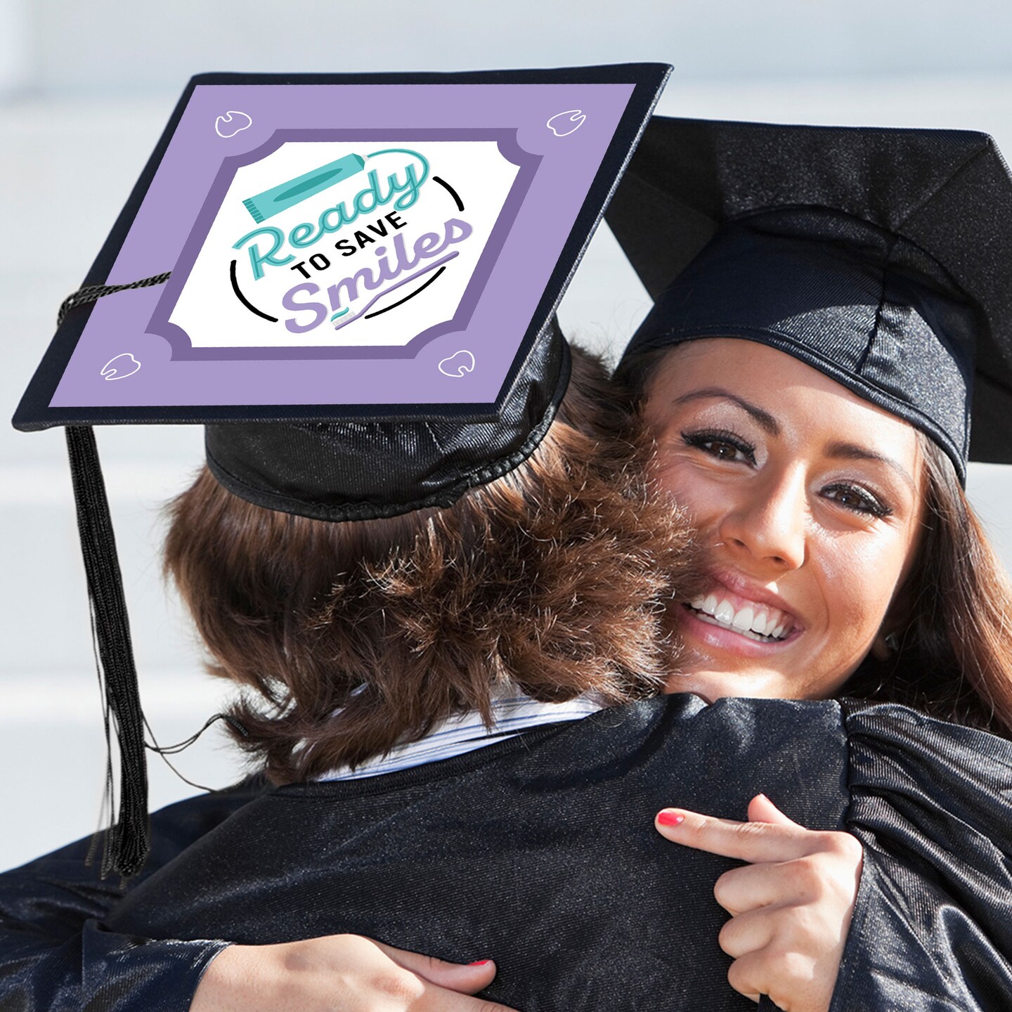 Big Dot of Happiness Dental School Grad - Dentistry and Hygienist Graduation Cap Decorations Kit - Grad Cap Cover
