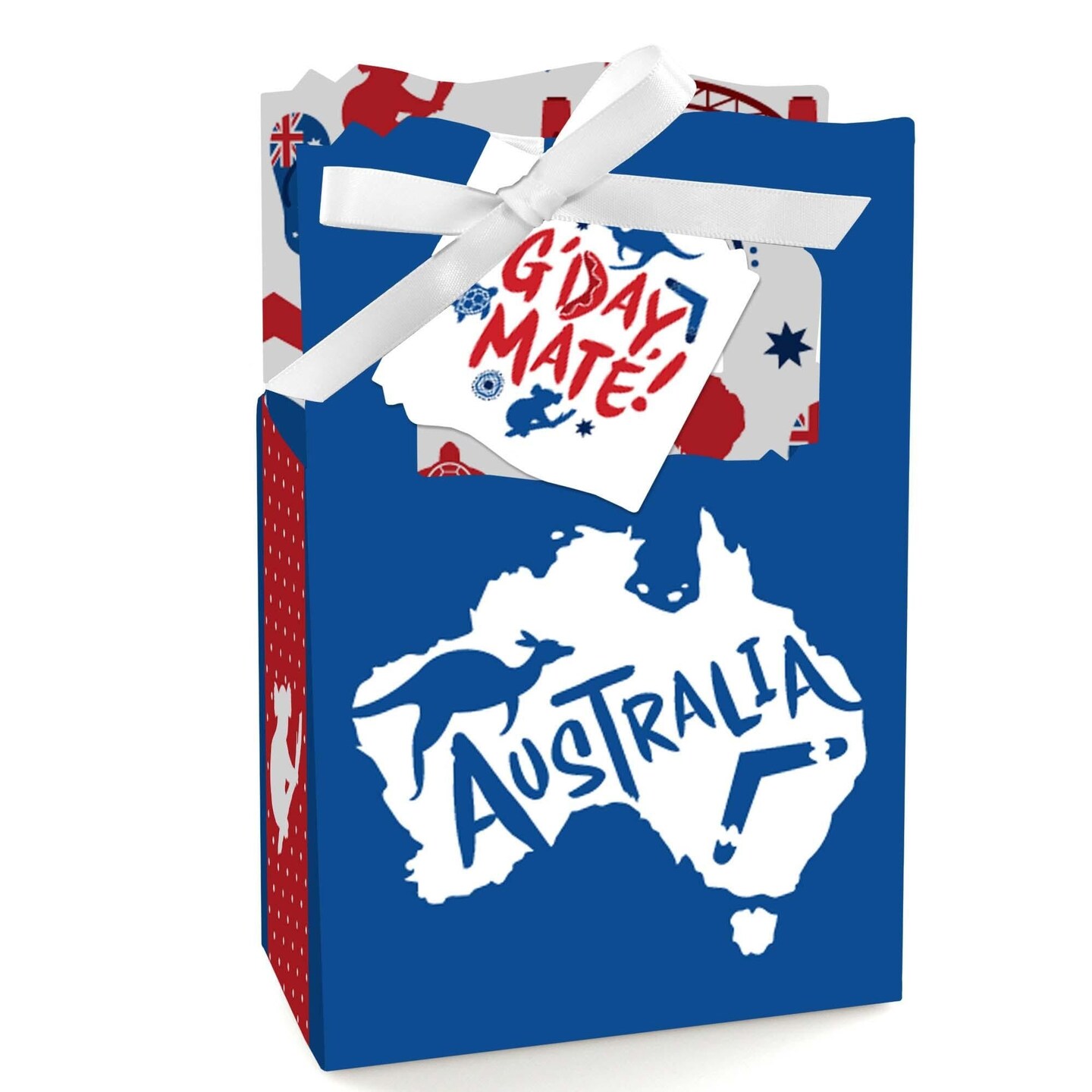 Big Dot of Happiness Australia Day - G&#x27;Day Mate Aussie Party Favor Boxes - Set of 12
