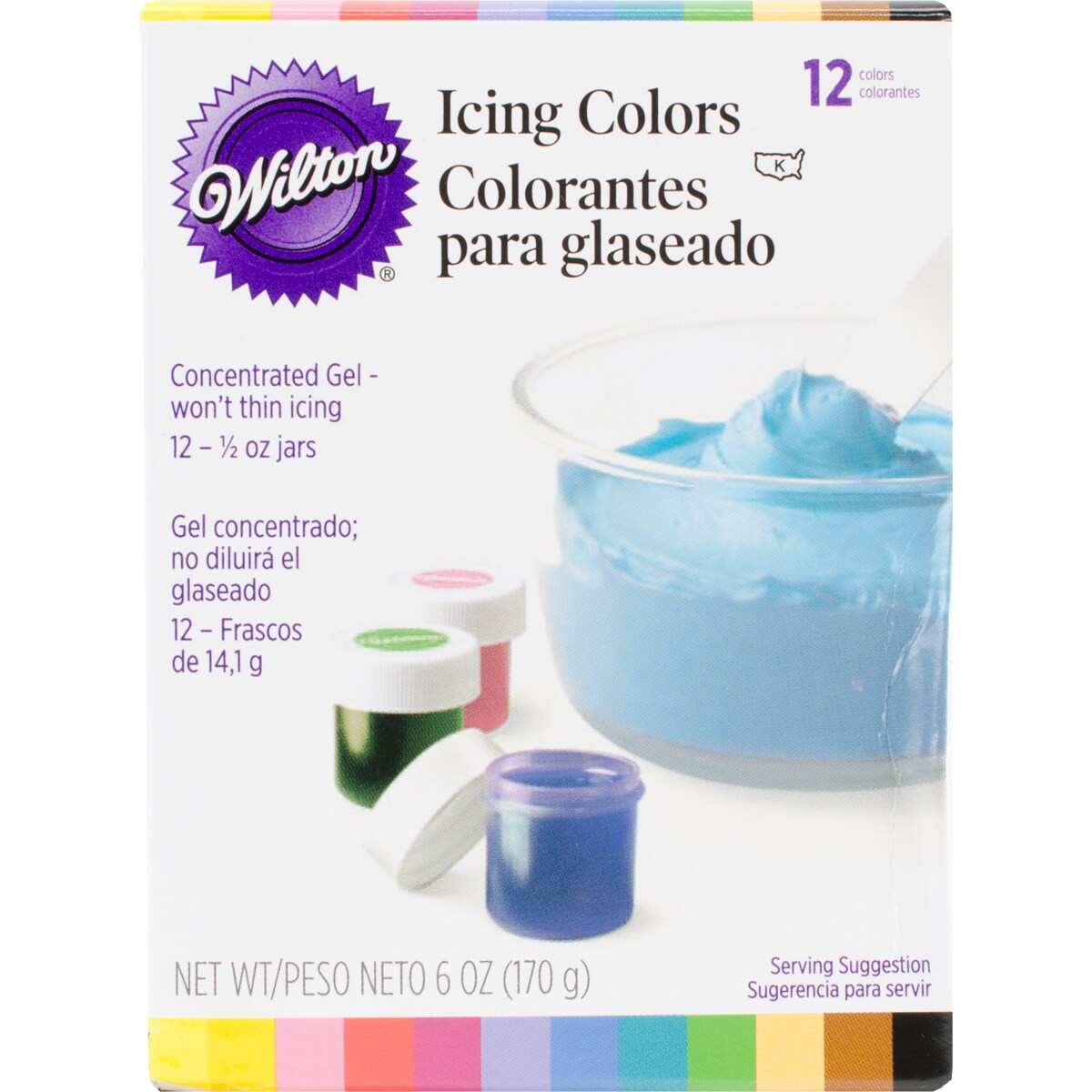 Wilton Icing Colors .5oz 12/Pkg-Assorted Colors