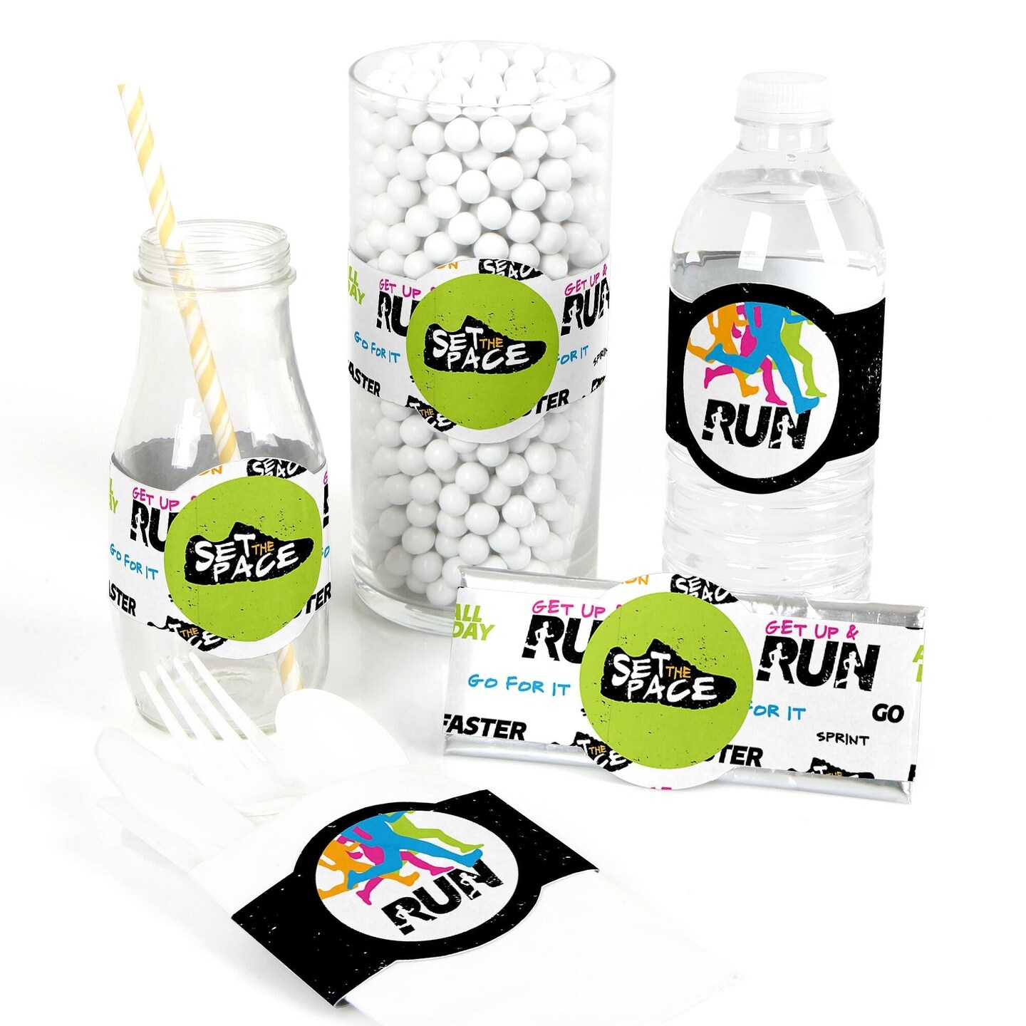 Big Dot of Happiness Set the Pace Running DIY Party Supplies