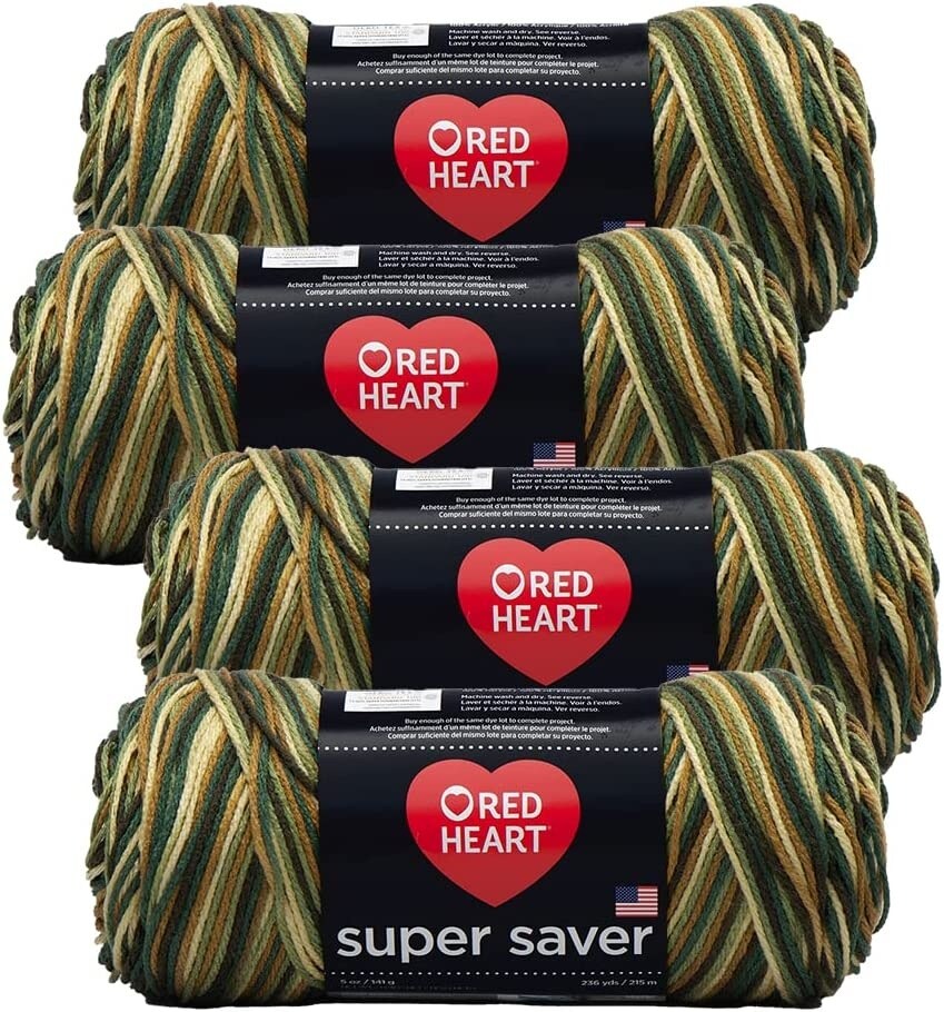 (Pack of 4) Red Heart Super Saver Yarn-Woodsy