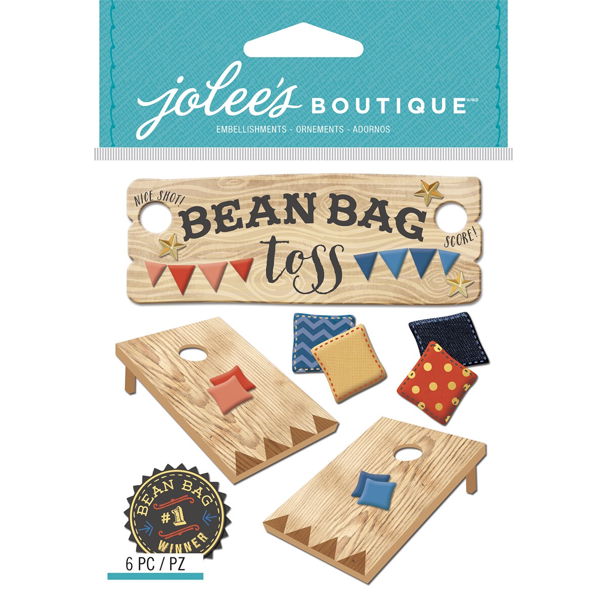 Jolee&#x27;s Boutique Dimensional Stickers-Bean Bag Toss