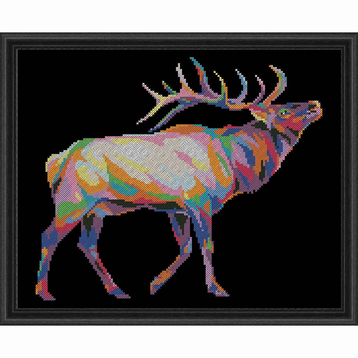 Herrschners Color Splash Elk Stamped CrossStitch Kit Michaels