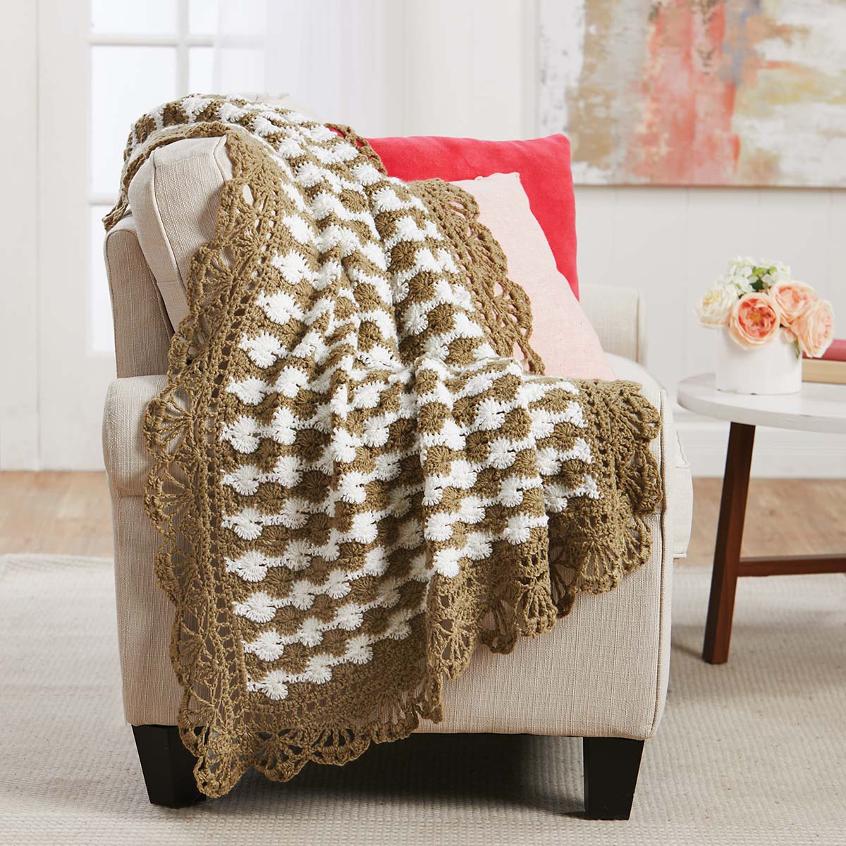 Herrschners Sandstorm Throw Crochet Kit Michaels