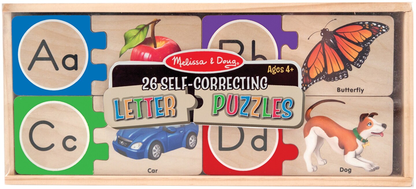 Melissa &#x26; Doug Self-Correcting Letter Jigsaw Puzzles 52pcs-