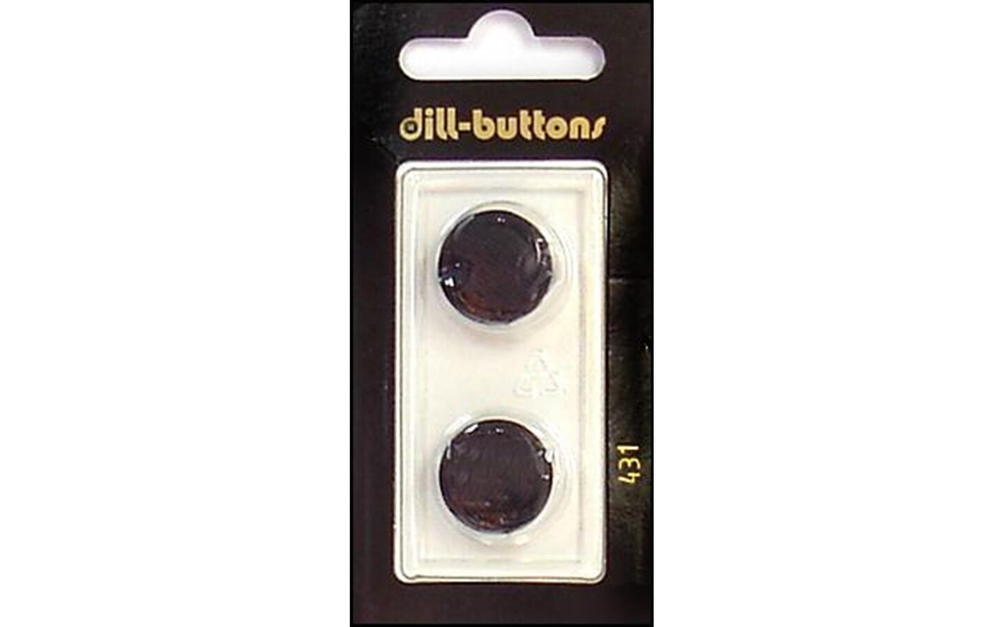 Dill Buttons 18mm 2pc Shank Black