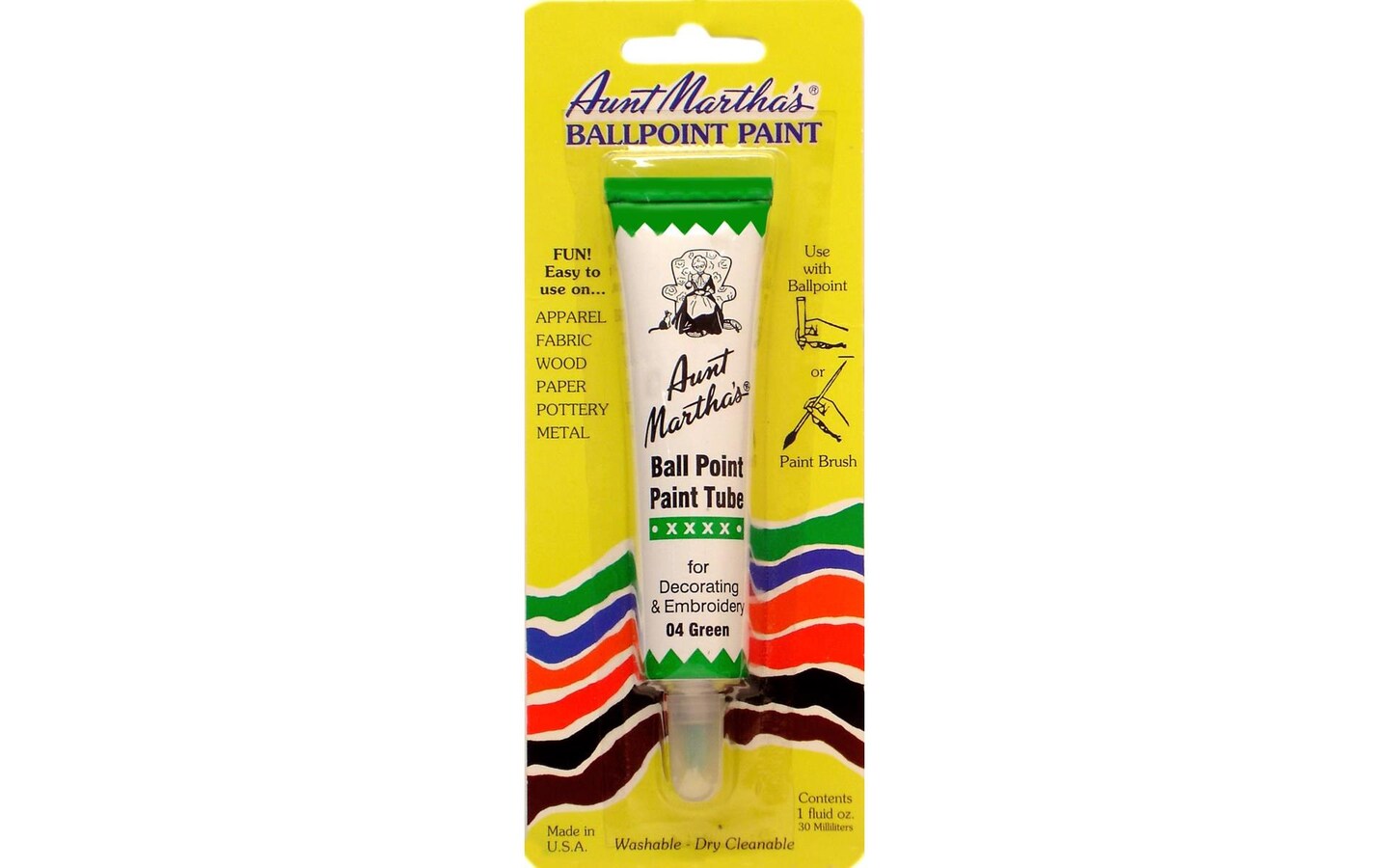 Aunt Martha&#x27;s Tube Paints 1oz Green