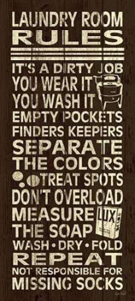 Laundry Room Rules II Poster Print by N. Harbick - Item # VARPDXHRB309