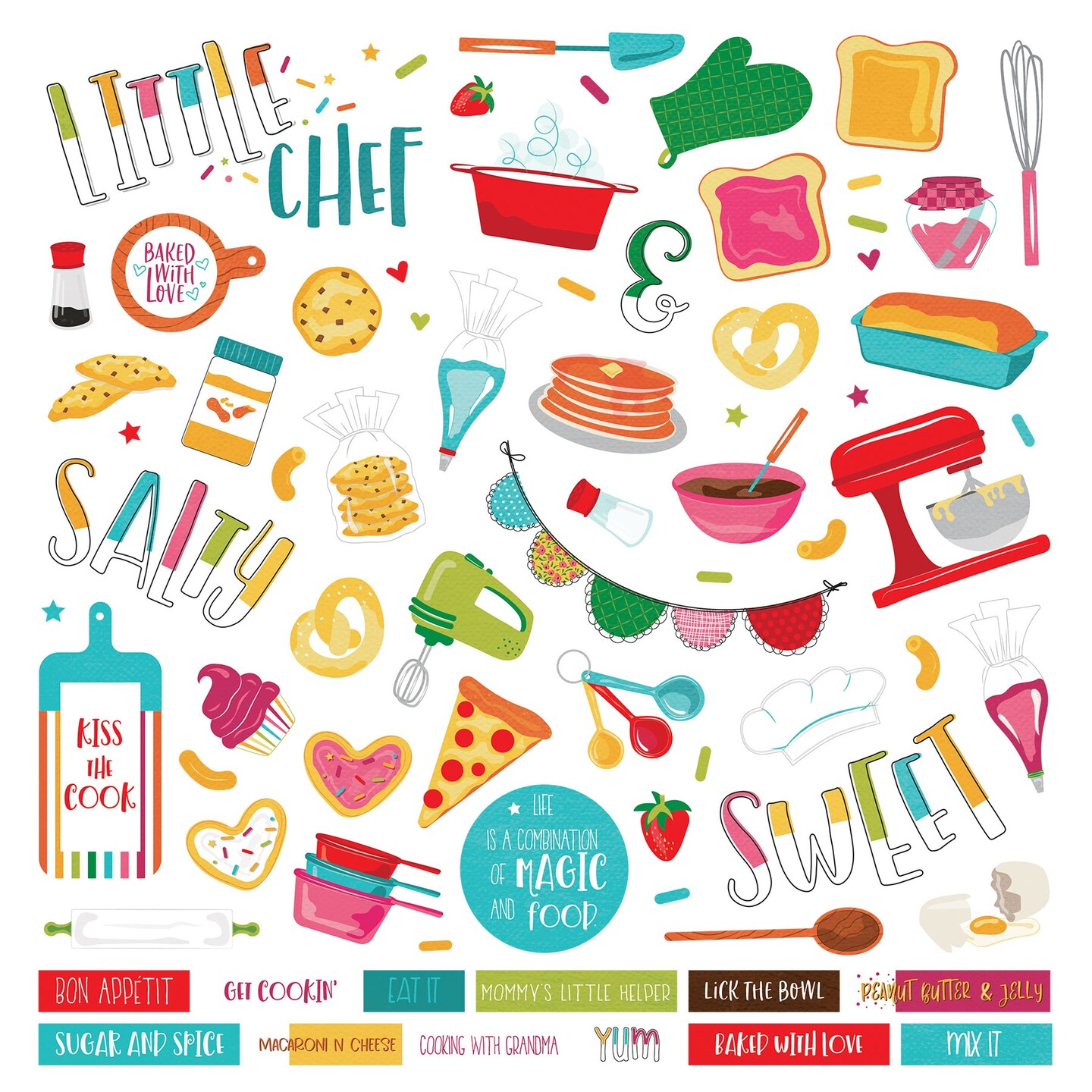 Little Chef Stickers 12"X12"Elements Michaels