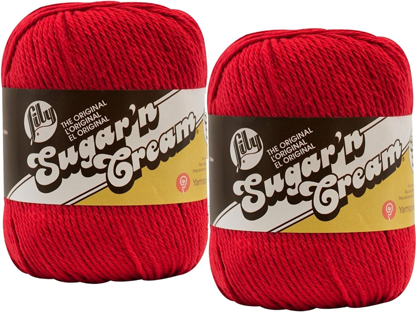 (Pack of 2) Lily Sugar&#x27;n Cream Yarn - Solids Super Size-Red