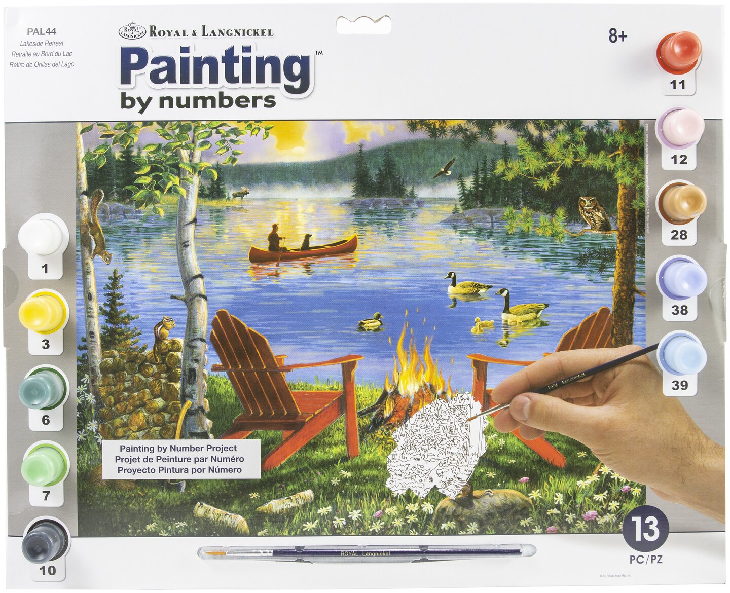 Royal Langnickel R Paint By Number Kit 15 375X11 25 Lakeside   3802841964937 