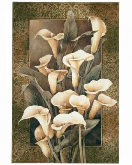 Golden Calla Lilies Poster Print by Linda Thompson - Item # VARPDX6291