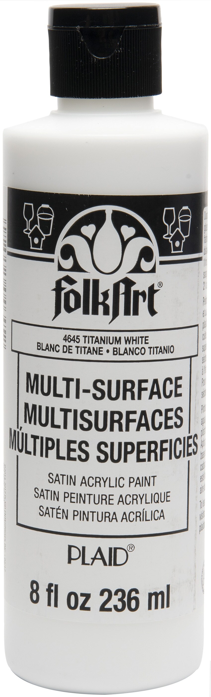 FolkArt Multi-Surface Acrylic Paint 8oz-Titanium White