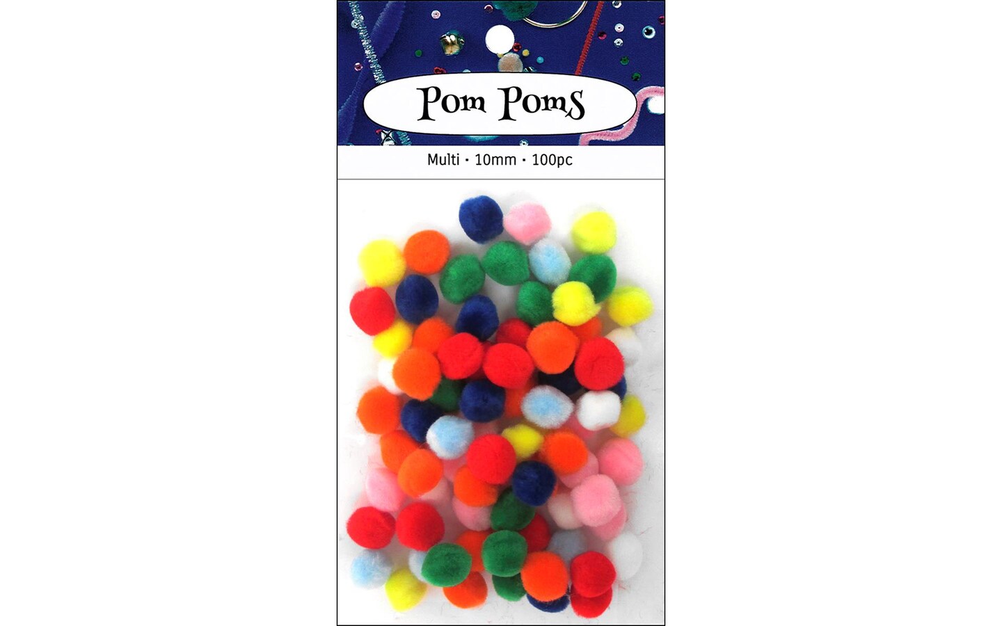 PA Ess Pom Pom 10mm 100pc Multi Michaels