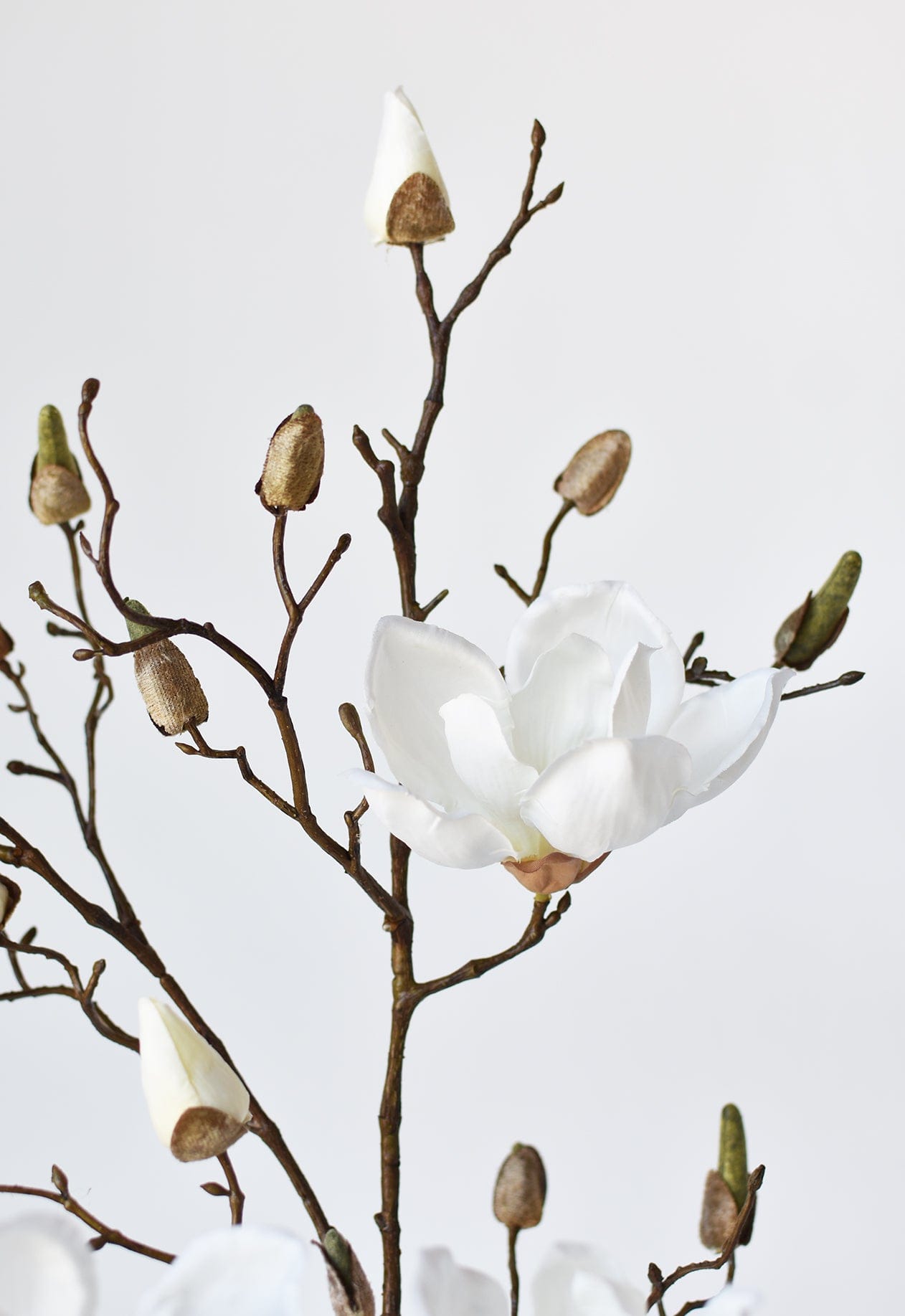 40 Faux Magnolia Branch Stem