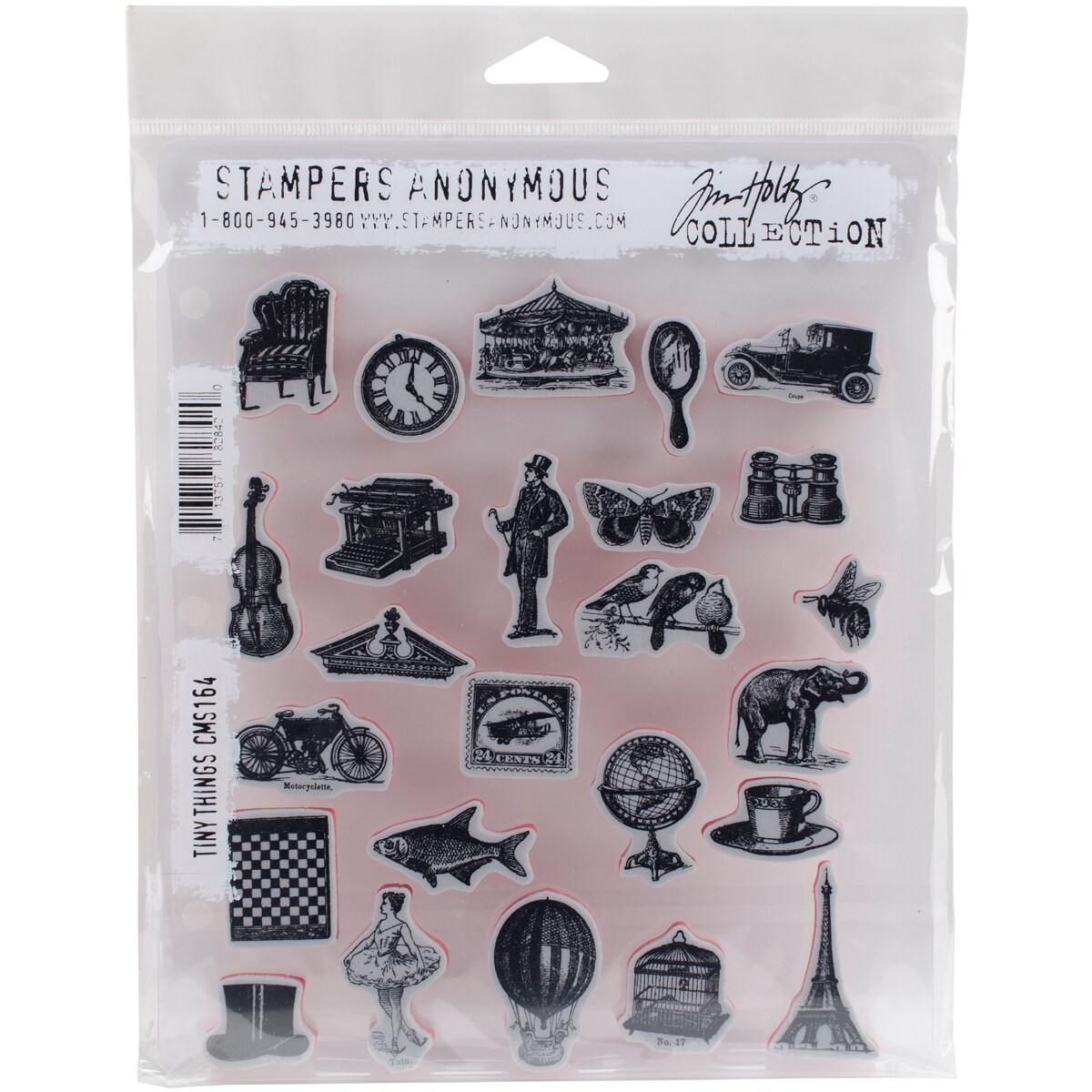 Tim Holtz Cling Stamps 7&#x22;X8.5&#x22;-Tiny Things