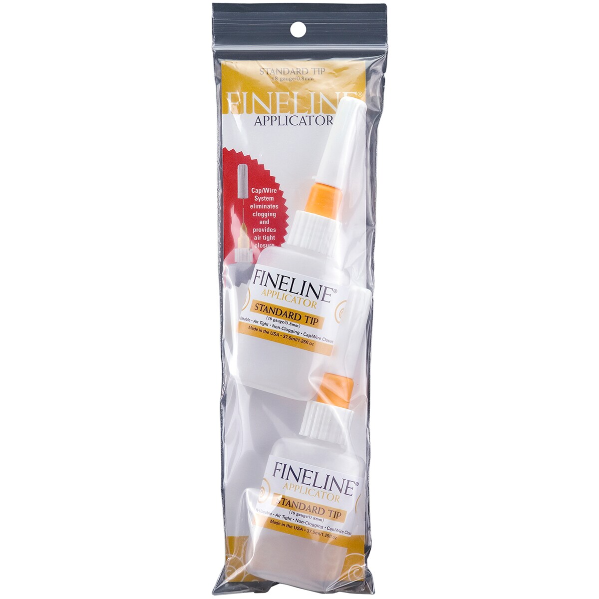 Fineline 18 Gauge Applicators &#x26; Bottles - Empty 2/Pkg-1.25oz
