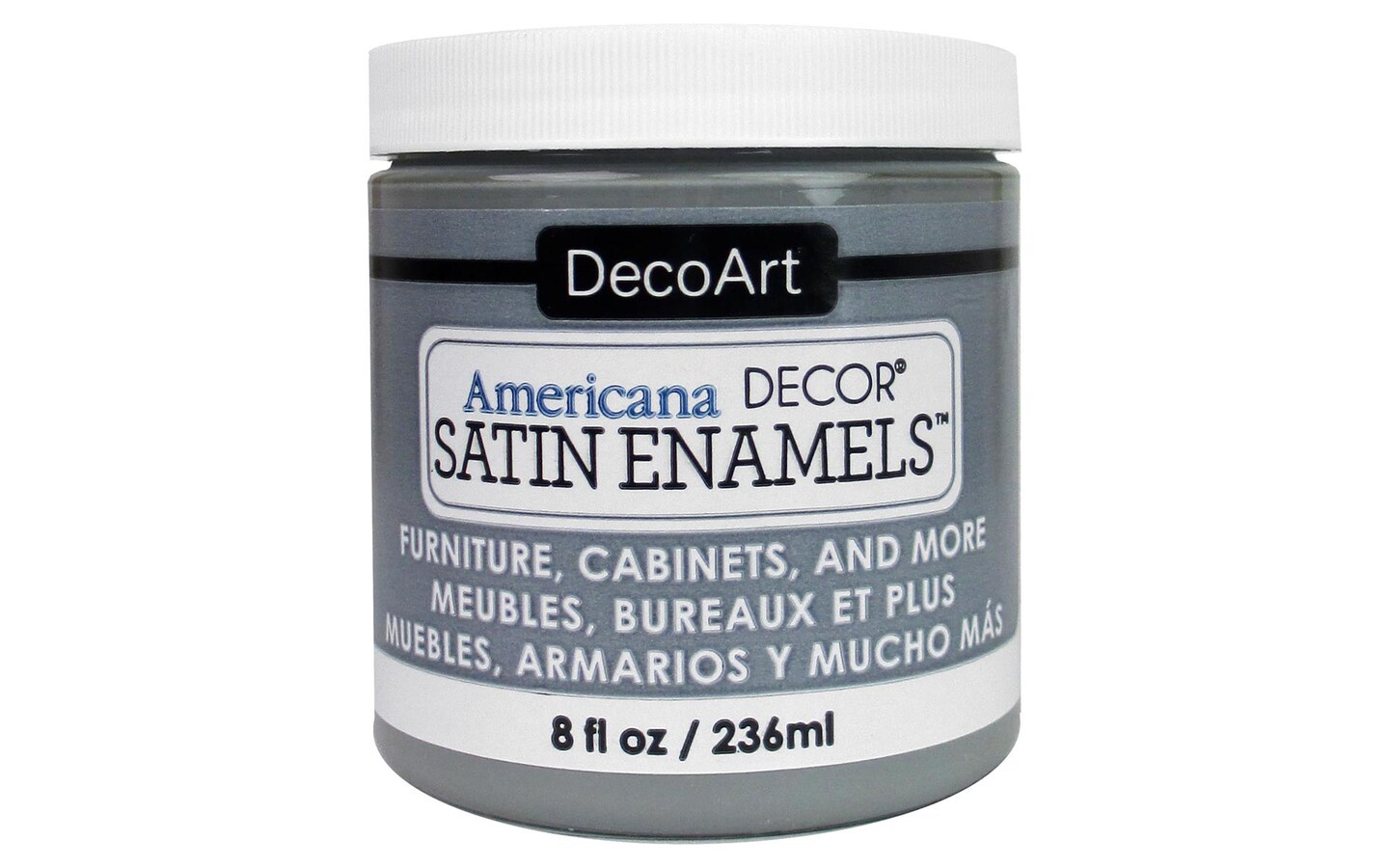 Decoart Americana Decor Satin Enamels 8oz SmokGrey