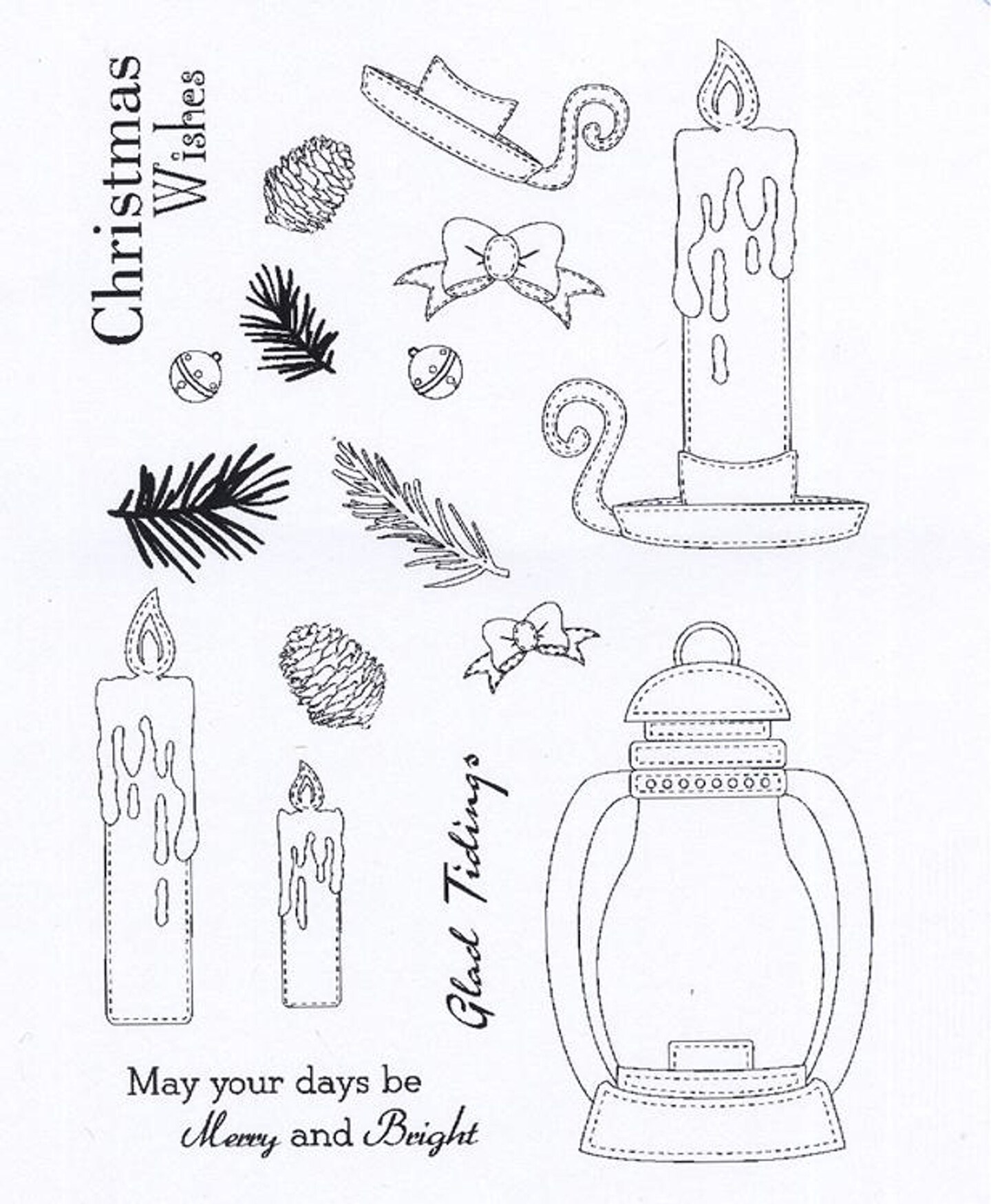 Creative Expressions Clear Stamp Set Candle Lit Christmas Michaels