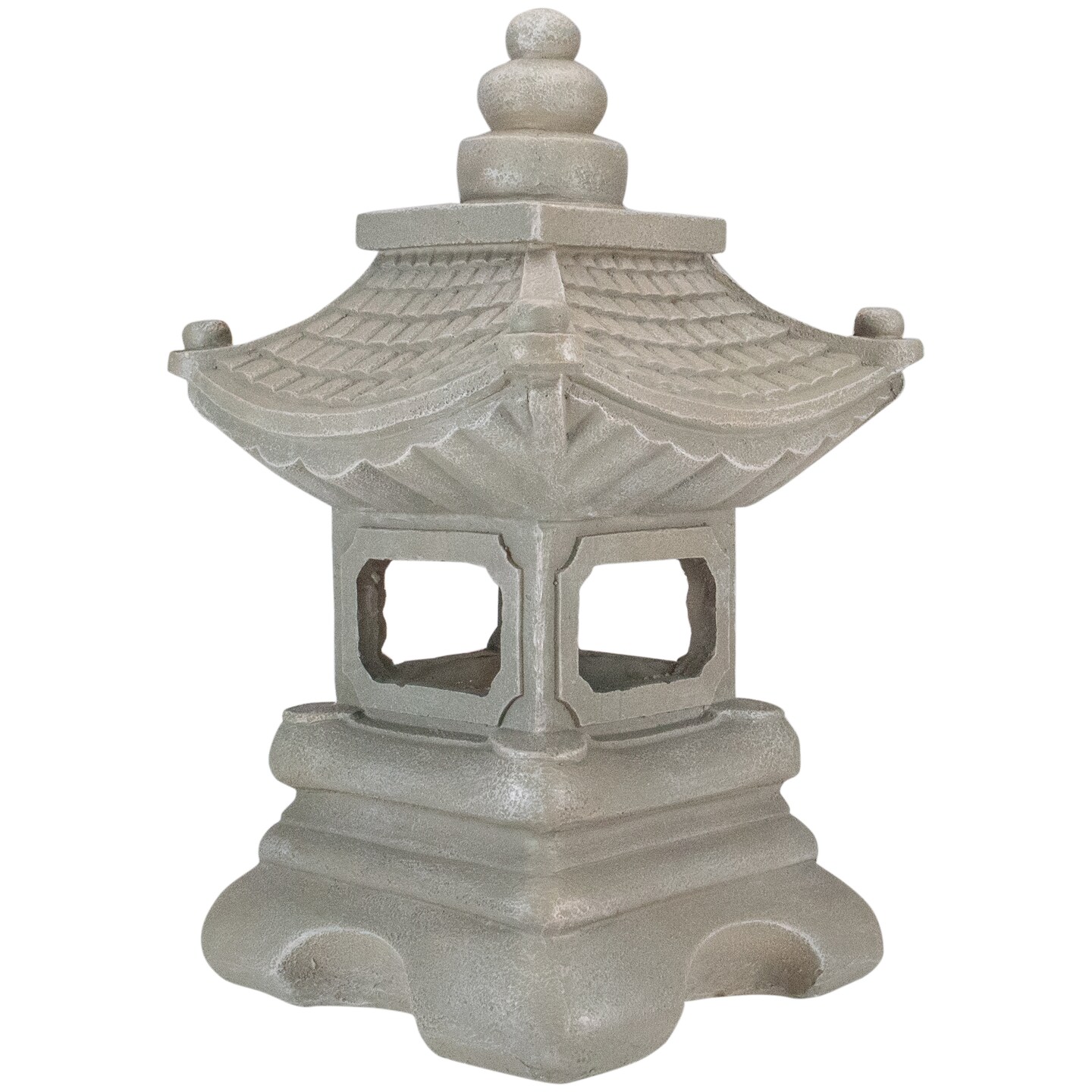 Northlight 13.5&#x22; Dark Gray Pagoda Outdoor Garden Statue