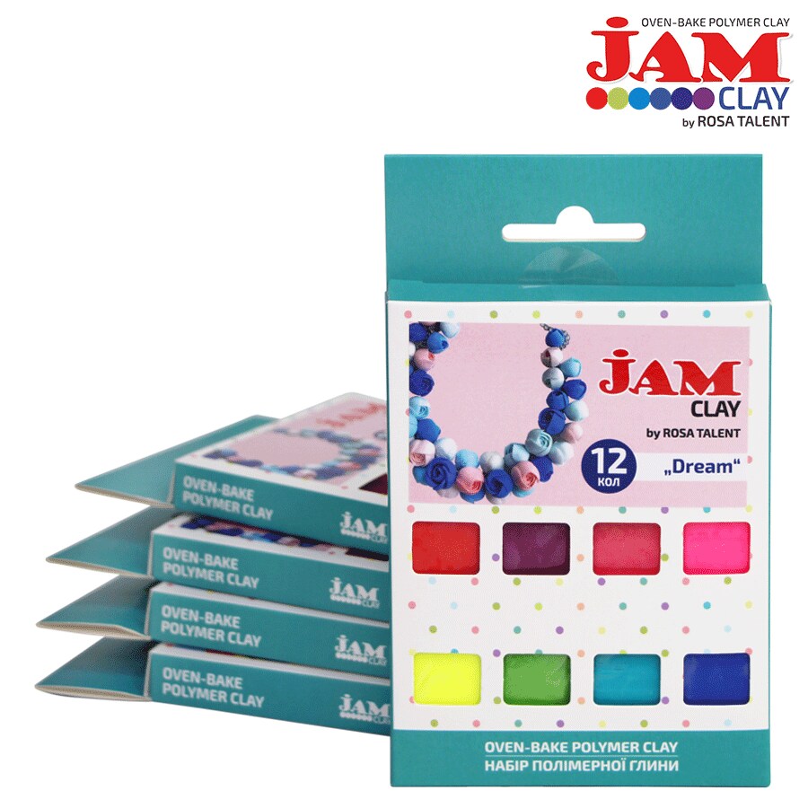 Polimer clay, set &#x22;Dream&#x22;, 12x20g, Jam Clay, ROSA TALENT