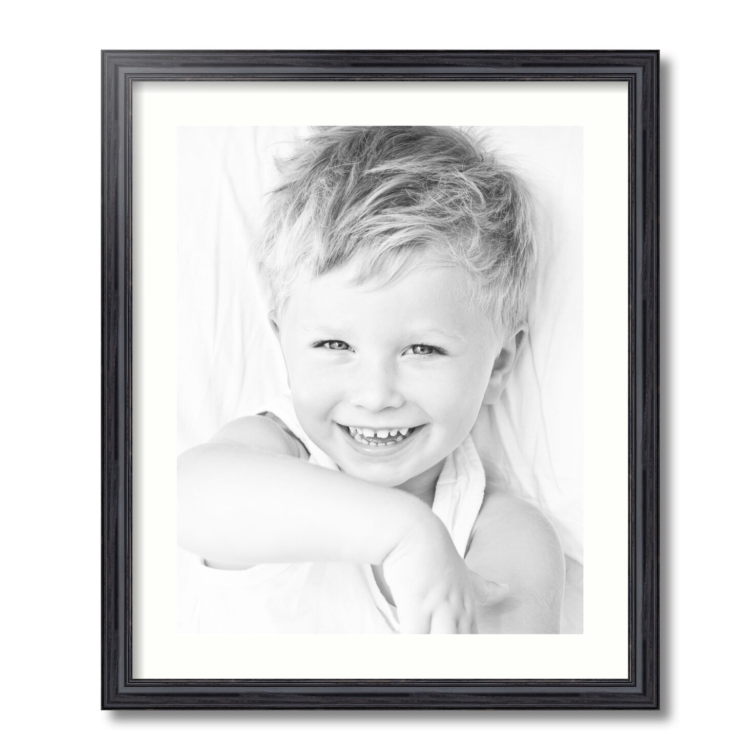 ArtToFrames 20x24&#x22; Matted Picture Frame with 16x20&#x22; Single Mat Photo Opening Framed in 1.25&#x22; Black and 2&#x22; Mat (FWM-4083-20x24)