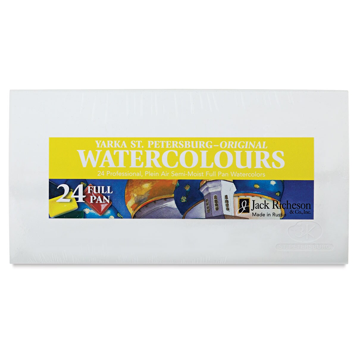 Yarka St. Petersburg Professional Watercolor Set - Assorted Colors, Set of 24, Pans