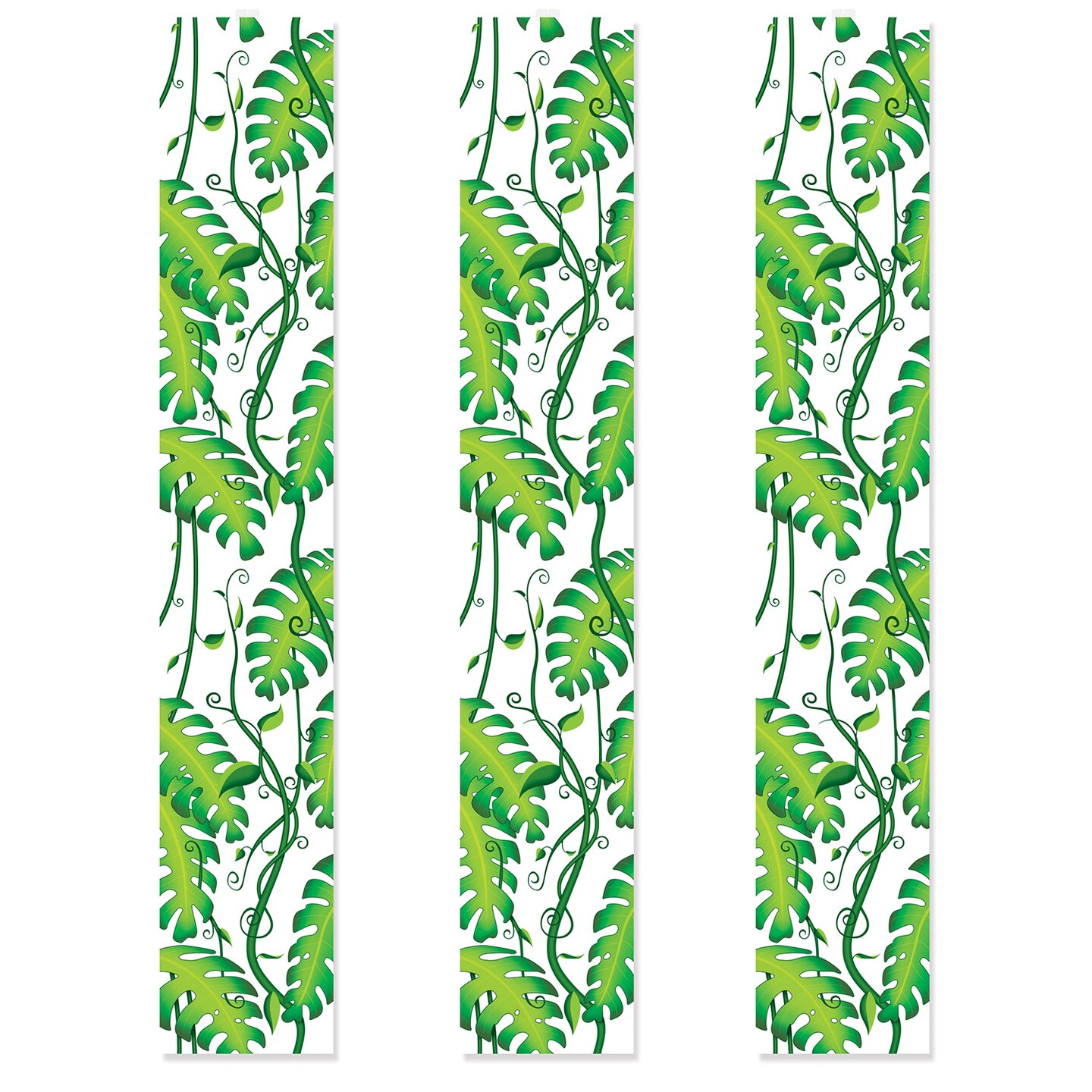 Party Central Club Pack of 12 Green Jungle Vines Hanging Party Panel Decors 6'