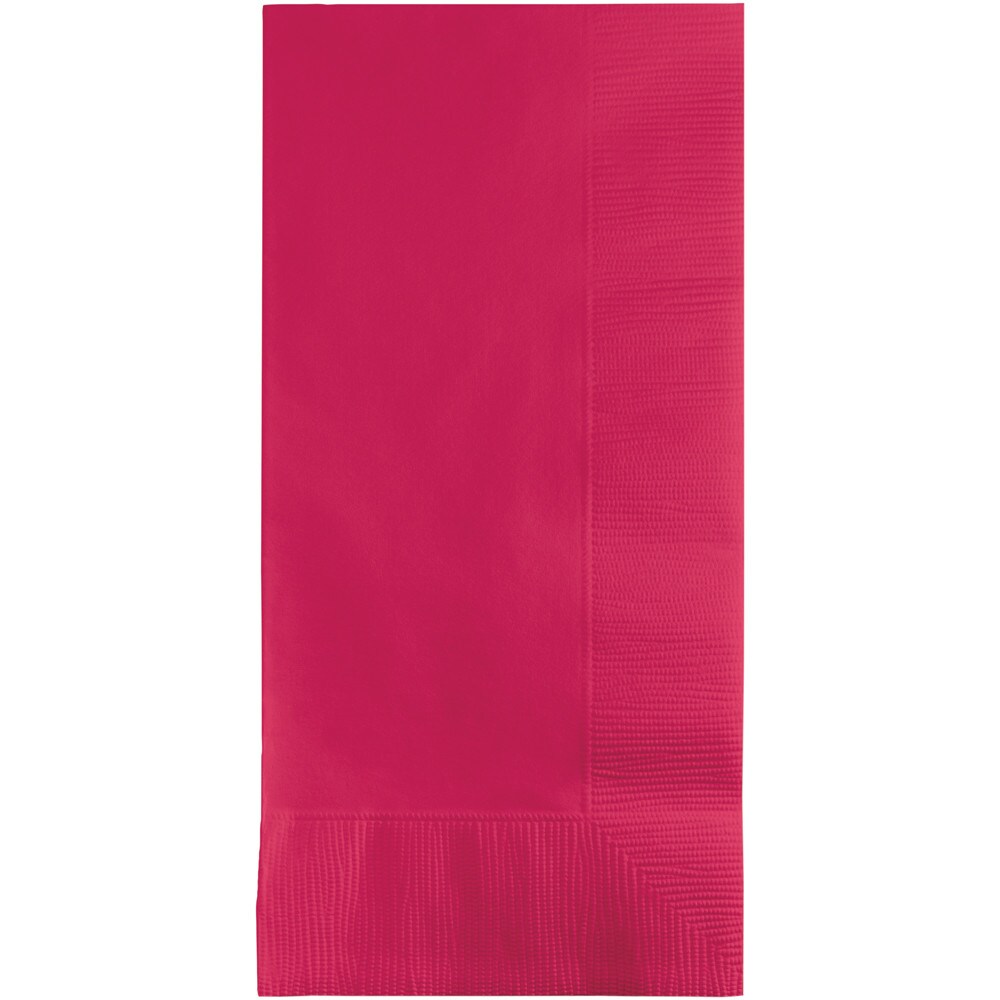 Party Central 2-Ply Disposable Party Dinner Napkins - 8" - Magenta Pink - Club Pack of 600