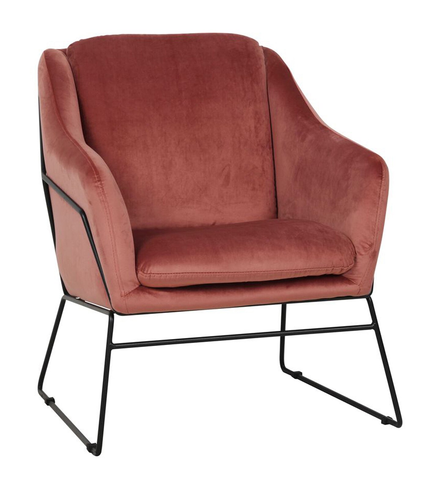 LeisureMod Harmony Velvet Accent Armchair
