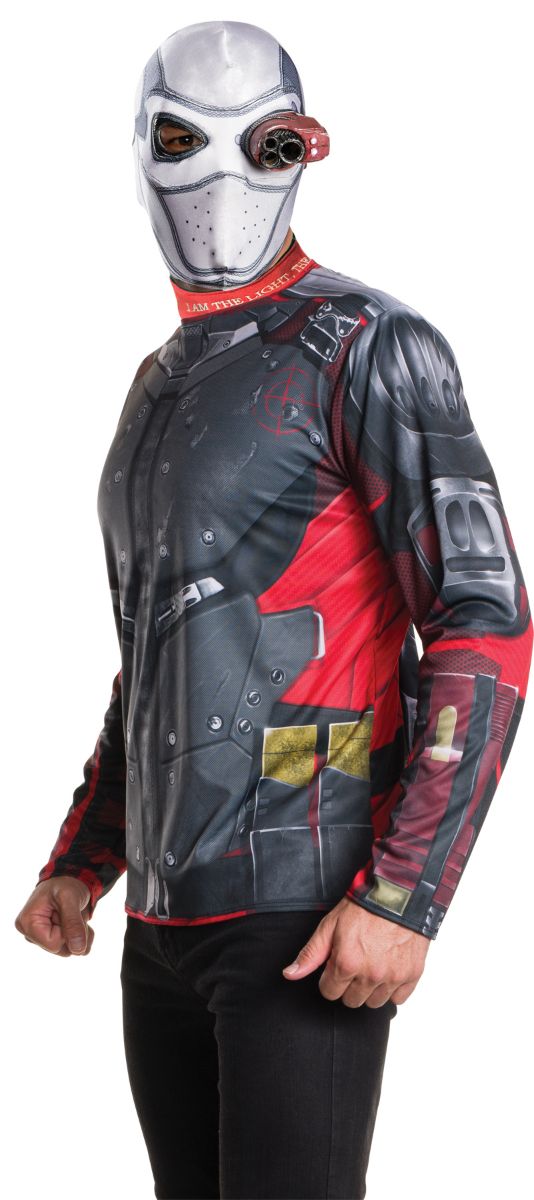 The Costume Center Black and Red Ssquad Deadshot Men Adult Halloween Costume Kit - Large