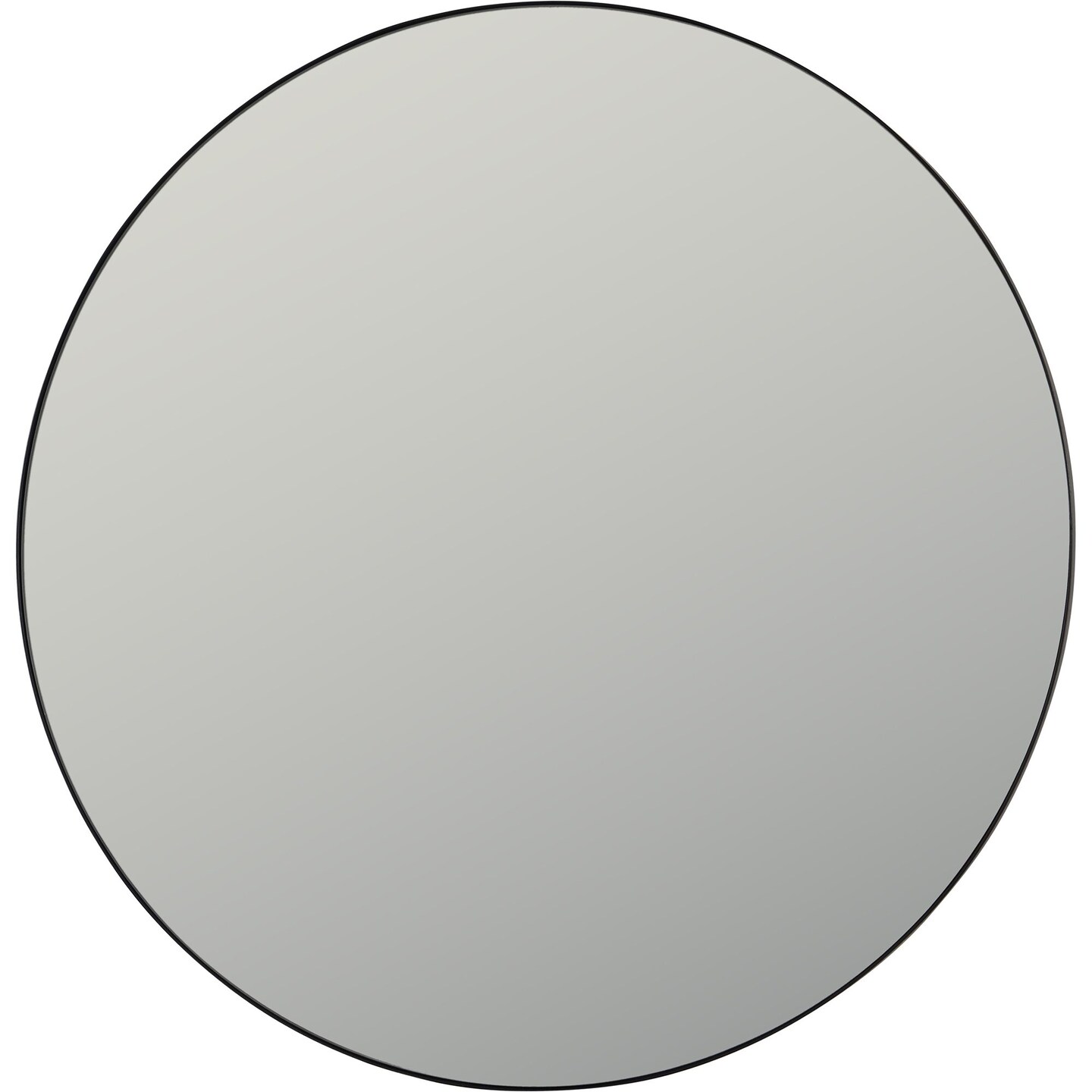 Signature Home Collection 30&#x22; Matte Black Framed Round Wall Mirror