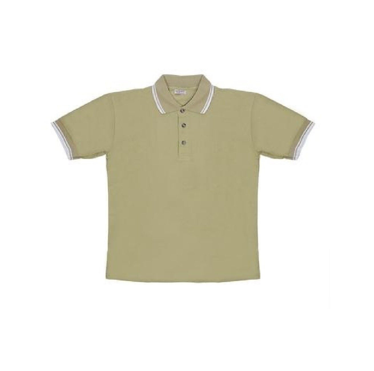 Christmas Central Men&#x27;s Khaki Knit Pullover Golf Polo Shirt - Medium