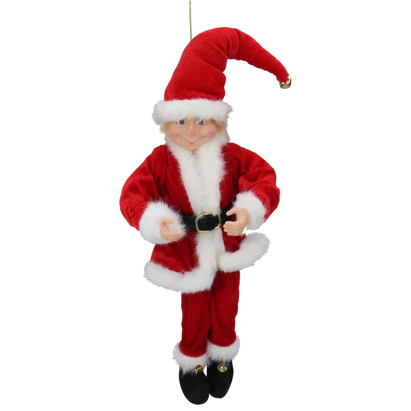 Northlight Bendable Elf in Santa Suit Christmas Figure - 15" - Red and White