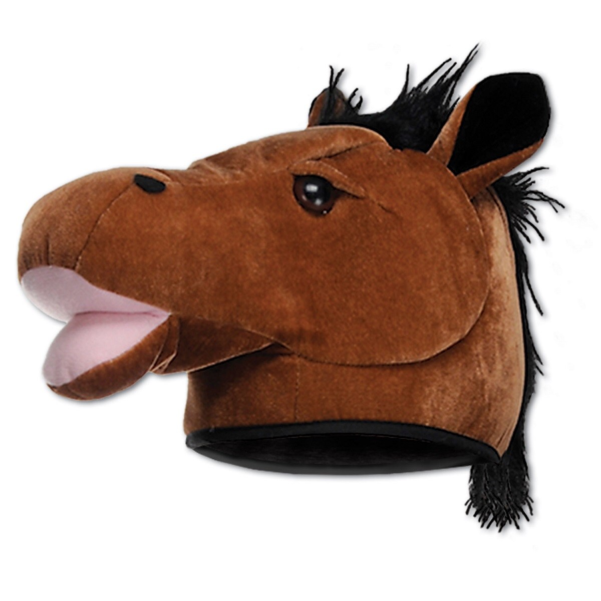 Party Central Pack of 6 Brown and Black Adult Unisex Horse Head Hat Halloween Costume Accessories - One Size