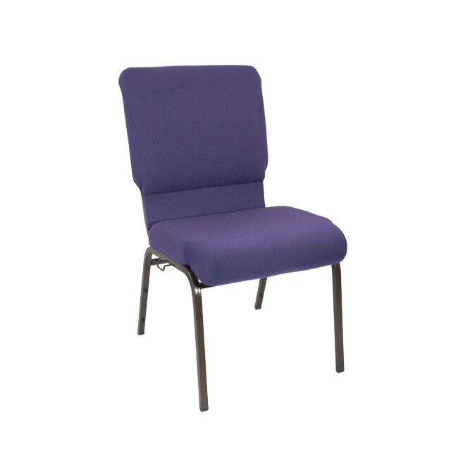 Flash Furniture 35&#x22; Eggplant Molded Foam Church Chair with Gold Vein Frame