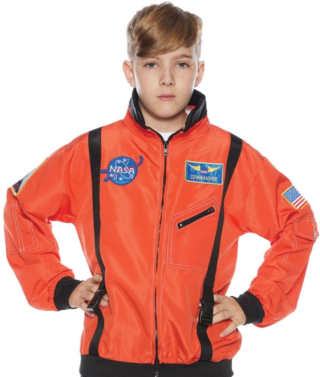 The Costume Center Orange and Black NASA Astro Unisex Children Halloween Jacket Costume Accessory- Small