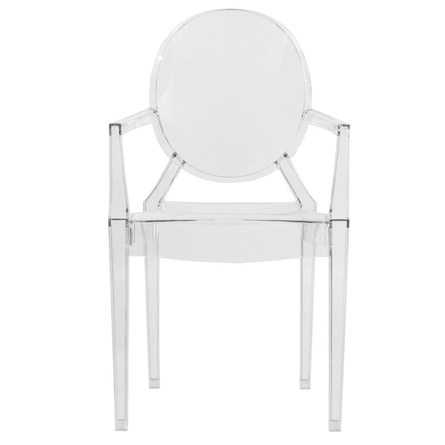 LeisureMod Carroll Modern Acrylic Chair - Clear