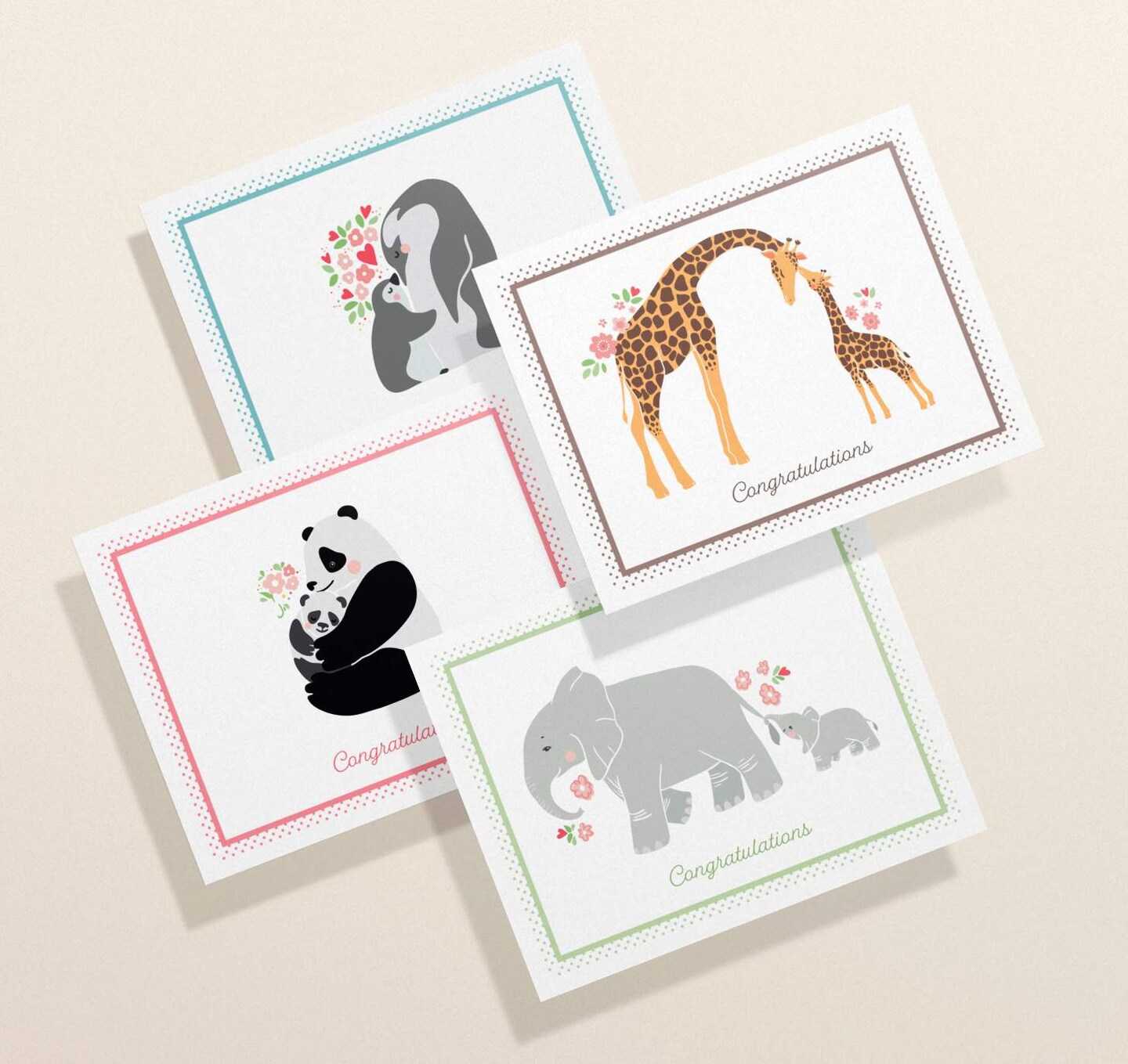 Twigs Paper - Baby Congratulations Cards 12-Count - Baby Shower Note Cards with Envelopes - New Baby Greeting Cards - Eco-Friendly Stationery