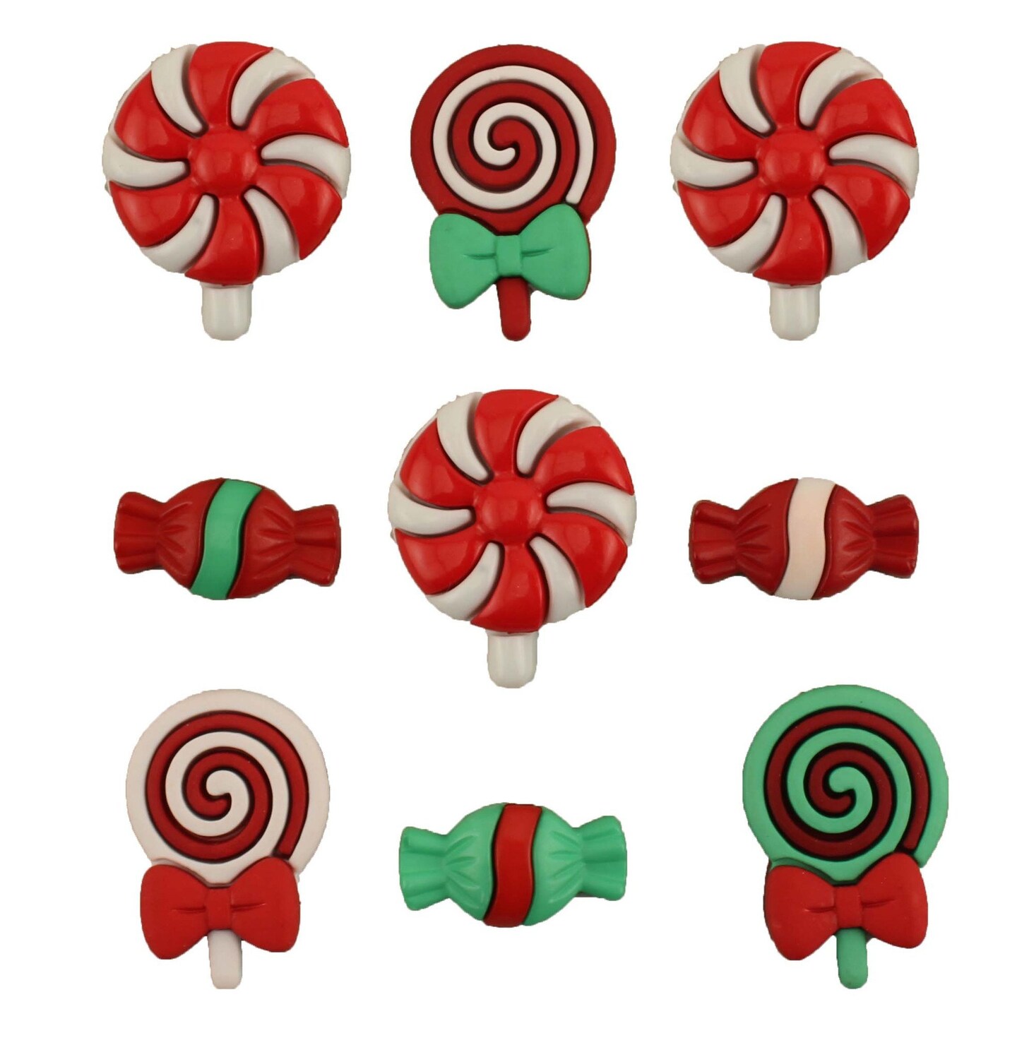 Buttons Galore Christmas Candy Craft Buttons - 27 Sewing &#x26; Craft Buttons