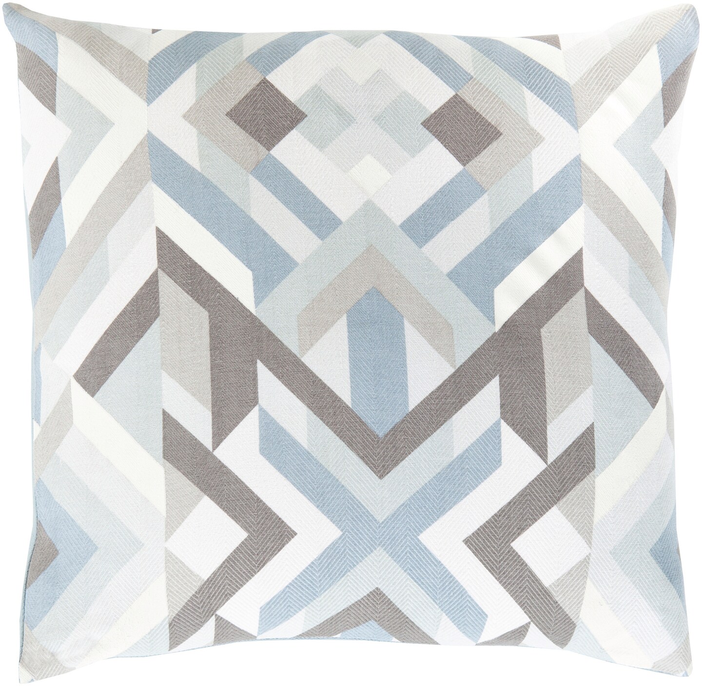 Tiwari Home 18&#x22; Blue and Gray Geometric Throw Pillow - Polyester Filler