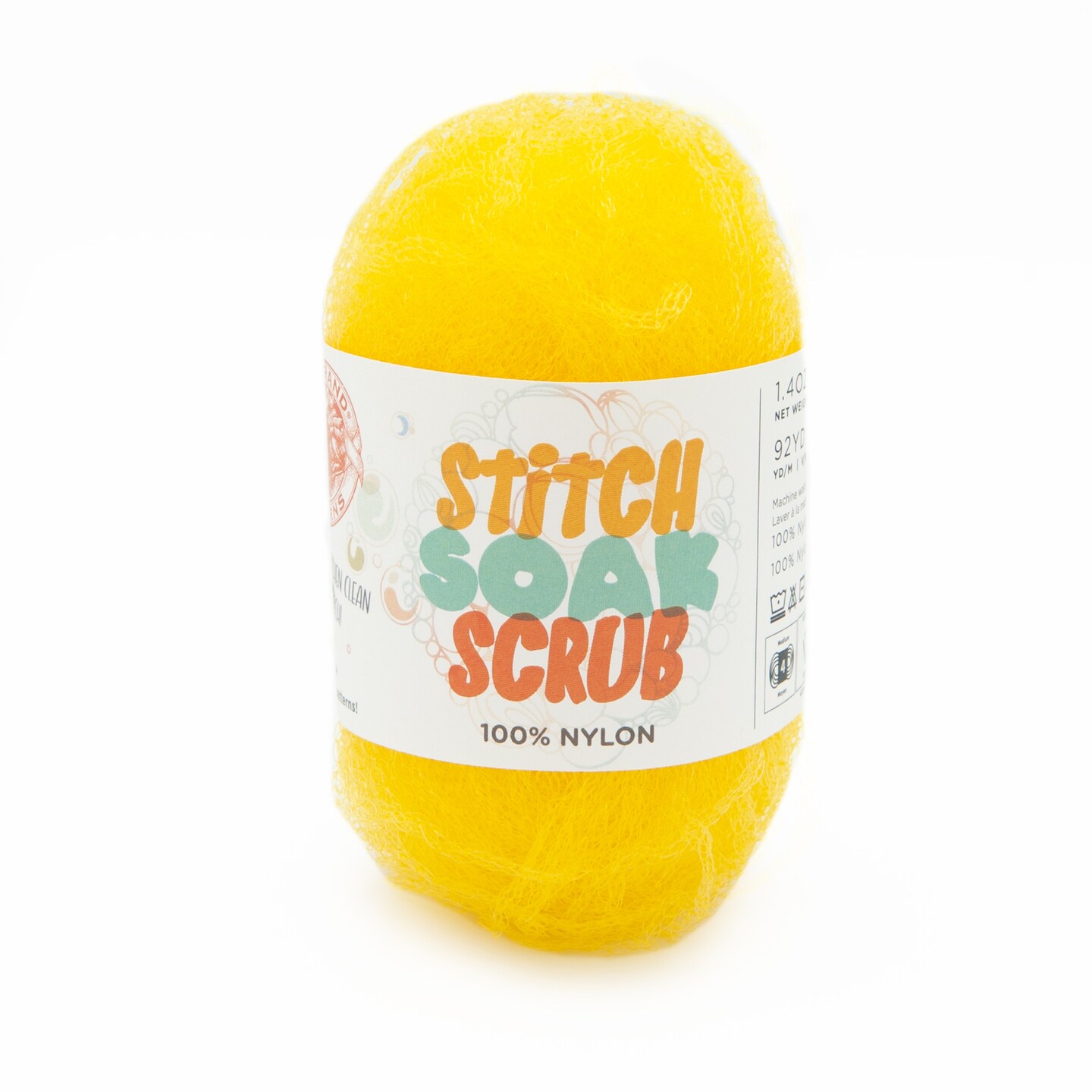 Lion Brand Stitch Soak Scrub Yarn-Cyber Yellow