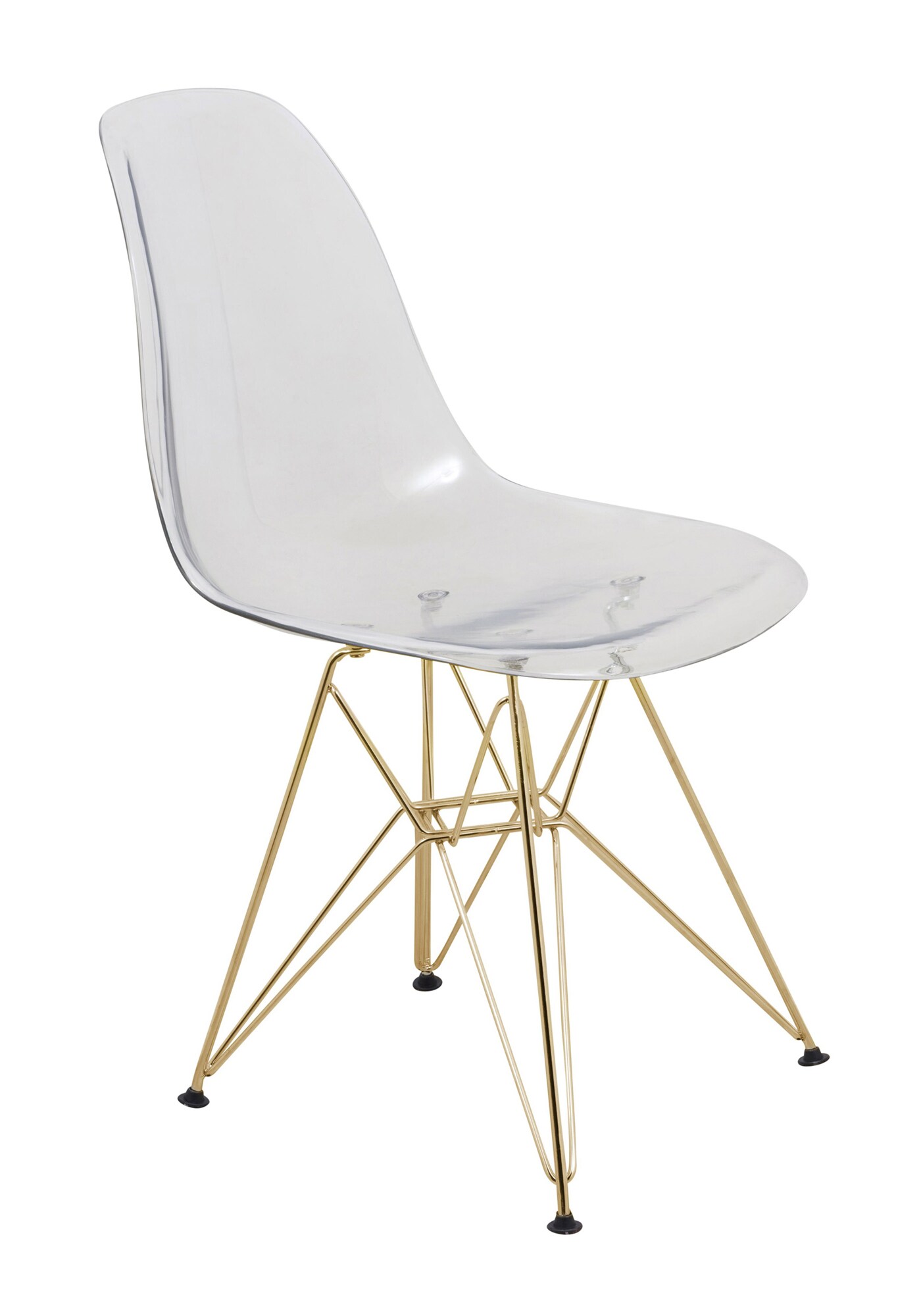 LeisureMod Cresco Molded Eiffel Side Chair with Gold Base Michaels