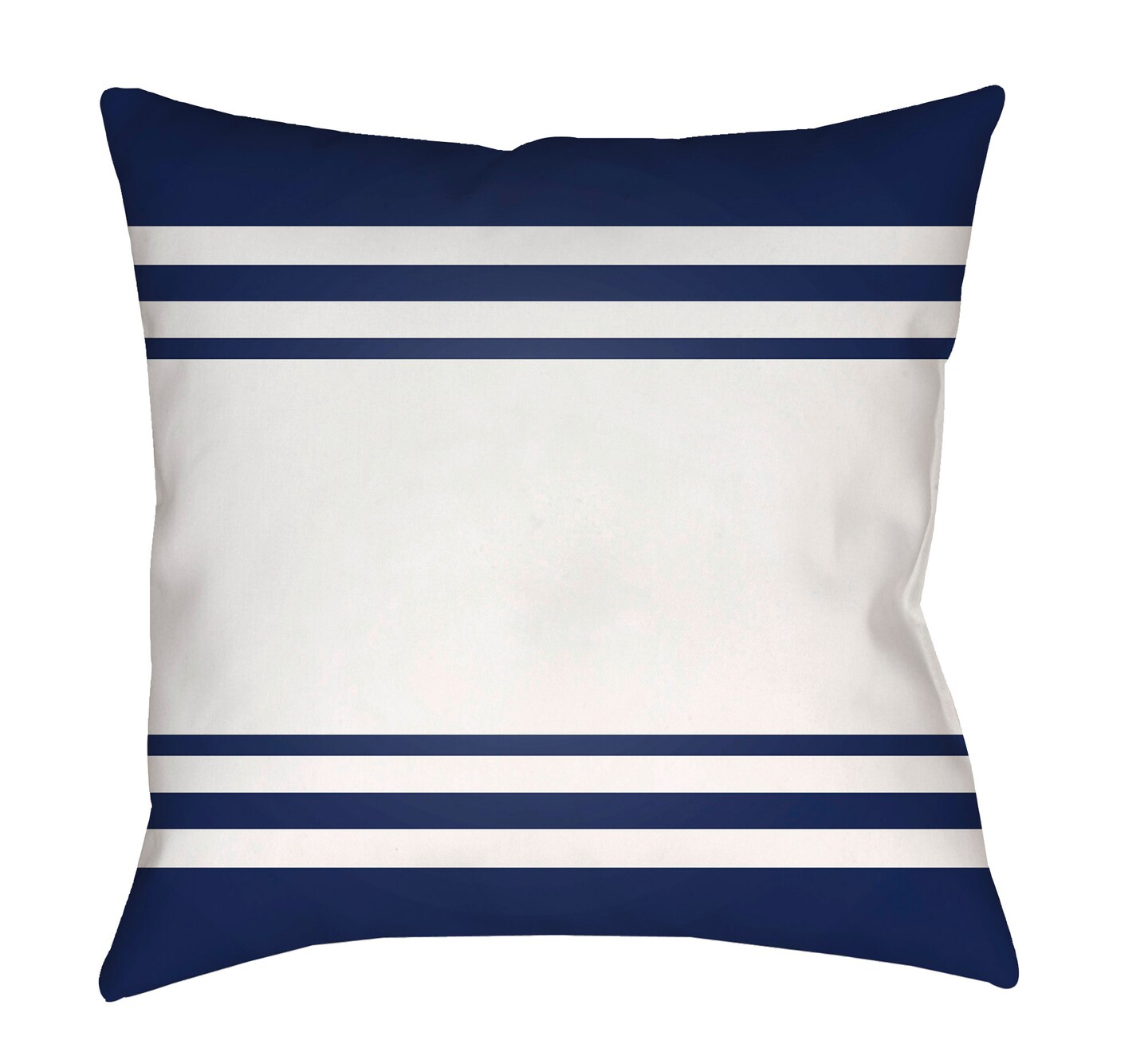 Tiwari Home 18&#x22; Navy Blue and White Striped Square Throw Pillow Cover