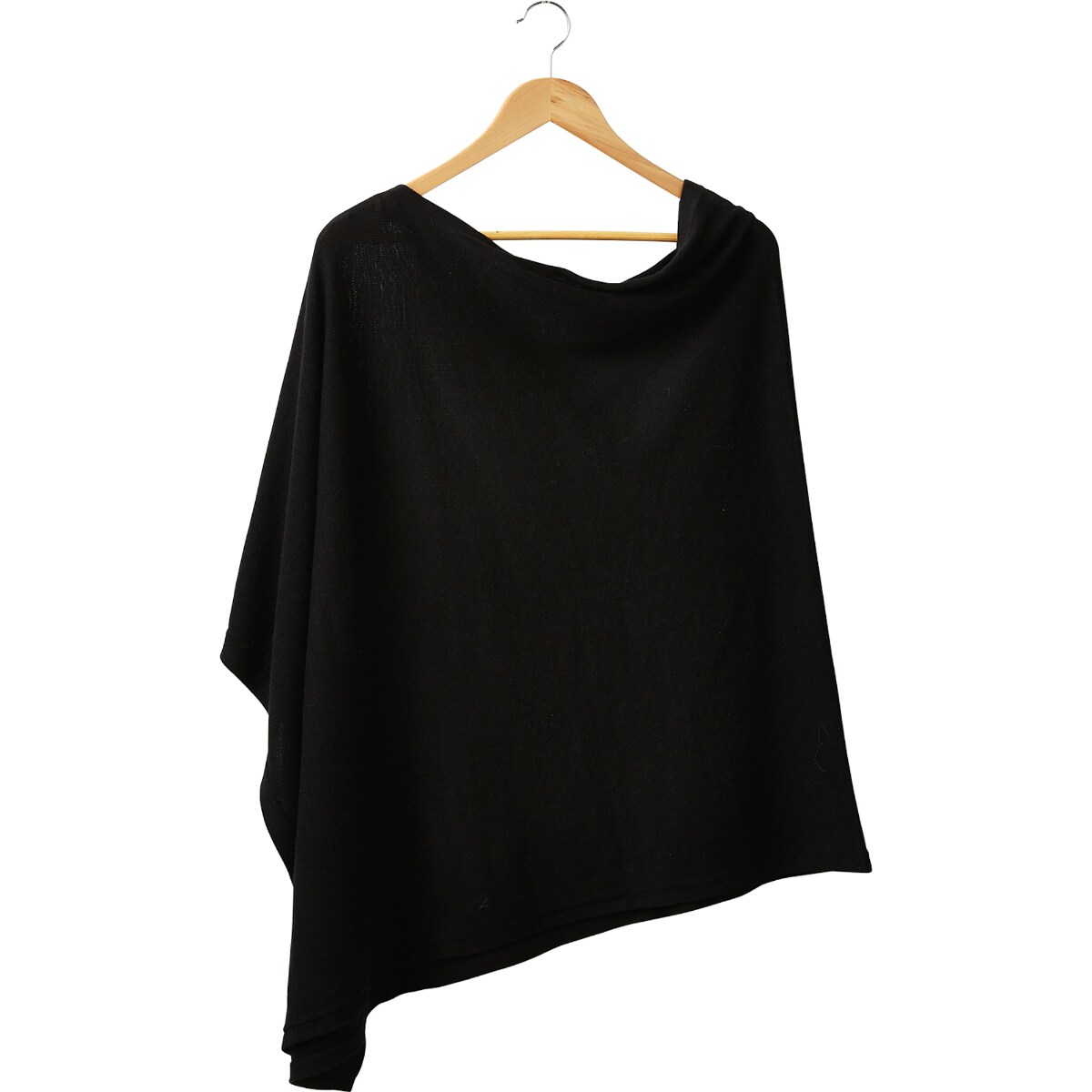 Contemporary Home Living 67&#x22; Black Solid Tickled Pink Women Adult Poncho