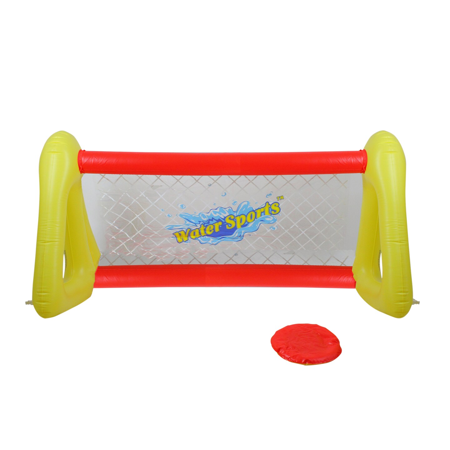 Pool Central 51&#x22; Inflatable Red and Yellow Swimming Pool Frisbee Game Set