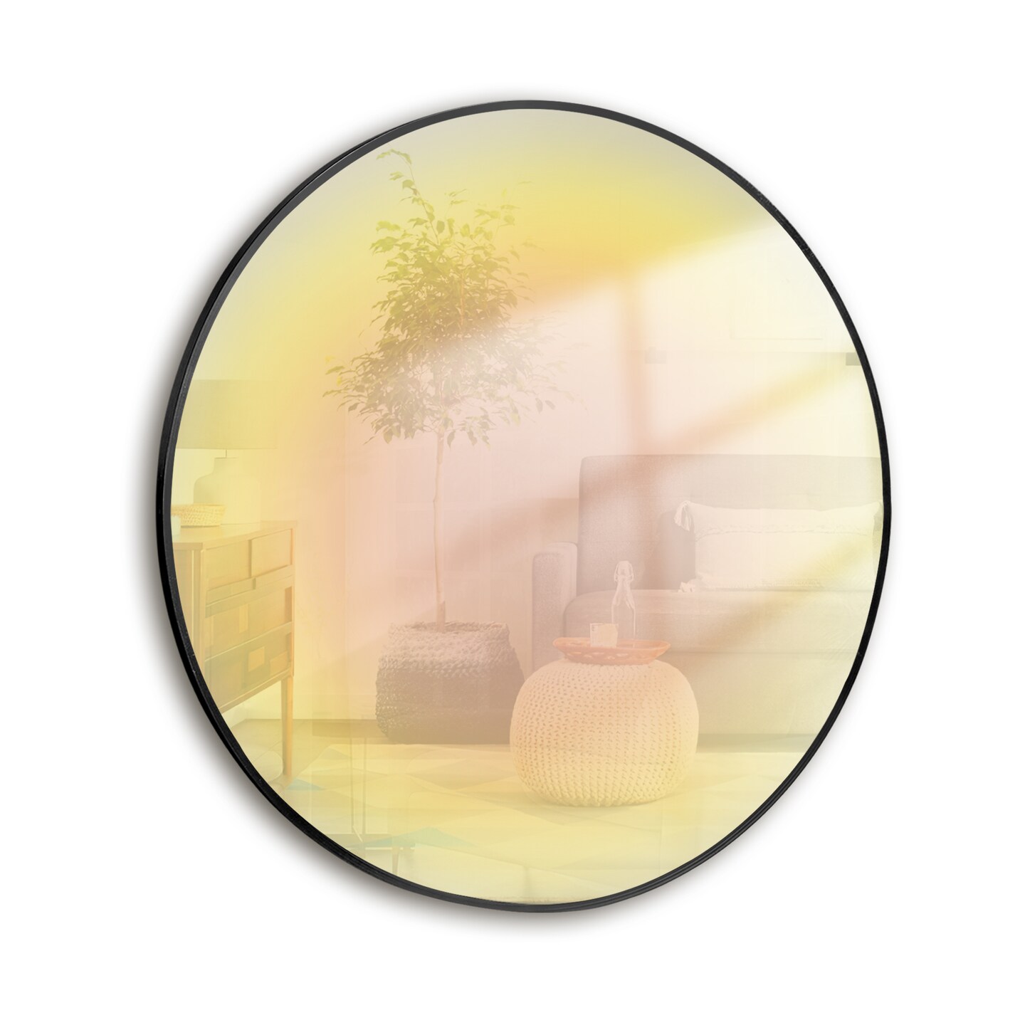 Round Mirror Wall Decor Mirror Wall Art Mirrors with Colour Reflection ...