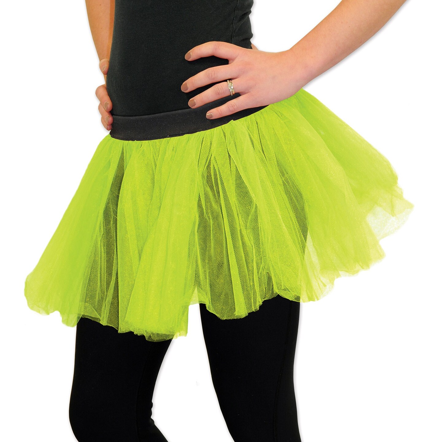 Beistle Club Pack of 12 Fluffy Dress up One Size Lime Green Ballerina Tutu Skirt 12&#x201D;