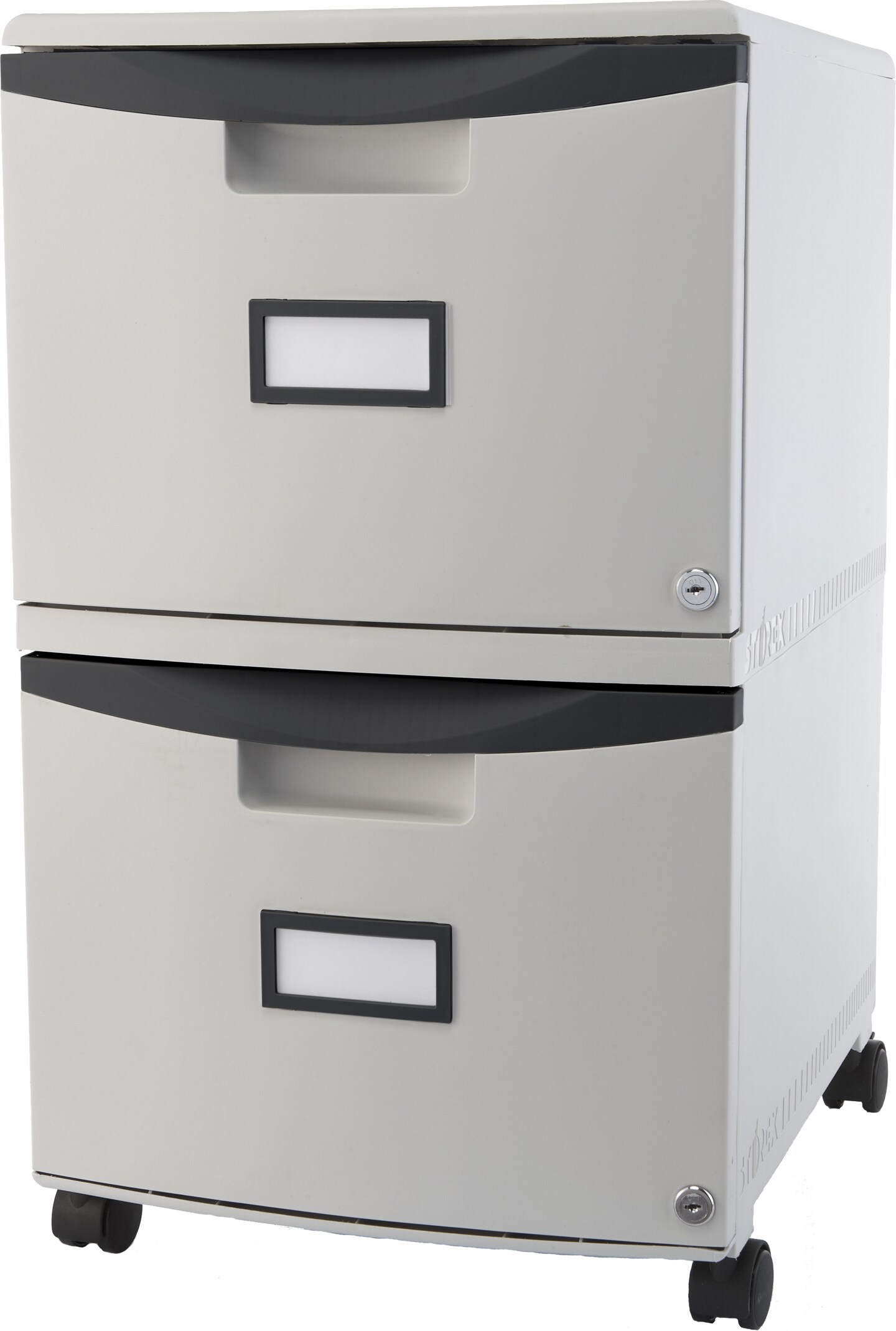 Storex 2-Drawer Filing Cabinet, Letter/Legal, Black trim (Drop Ship Approved Packing) (replaces 61307B01C)