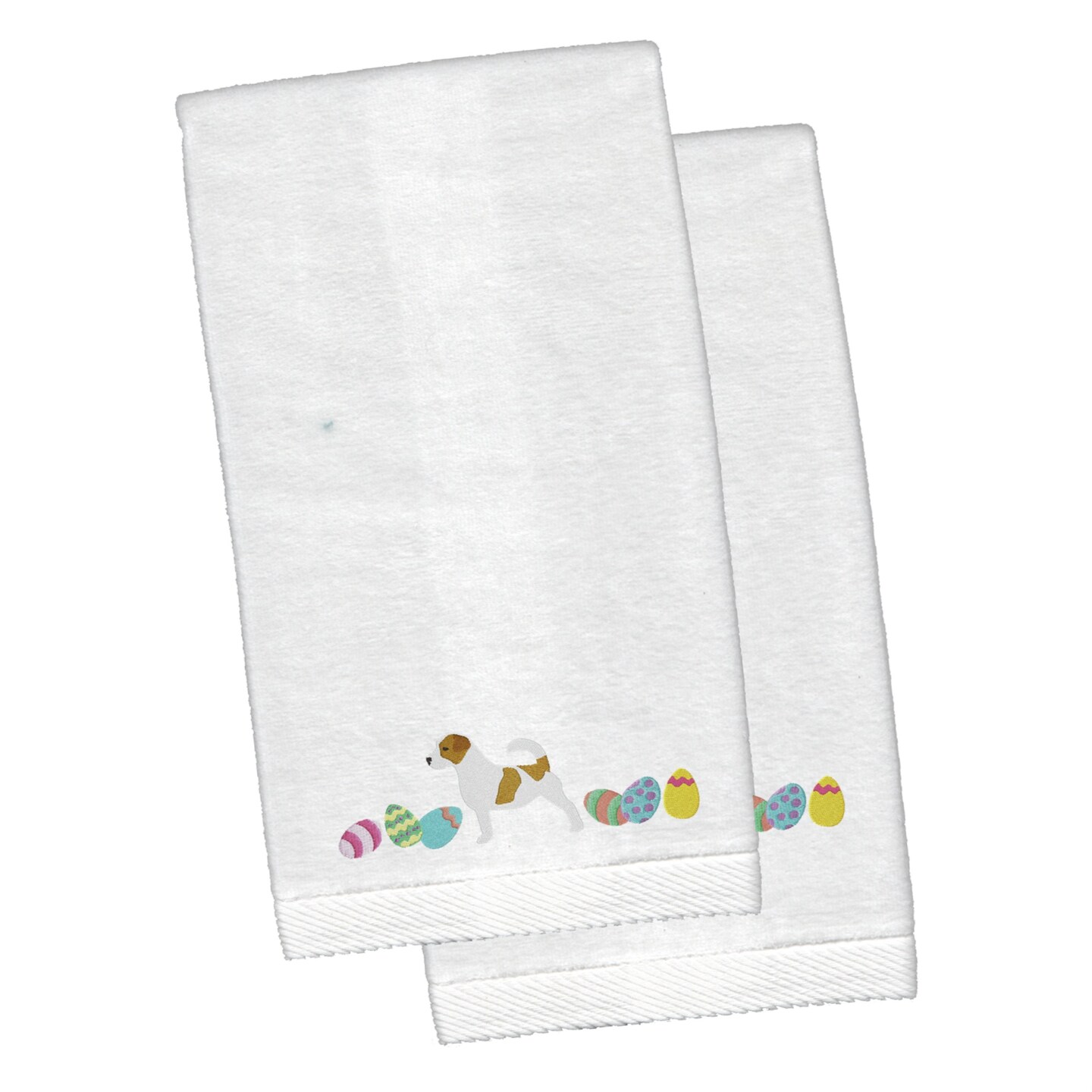 &#x22;Caroline&#x27;s Treasures Jack Russell Terrier Easter Emboidered Hand Towels, 26hx16w, Multicolor&#x22;